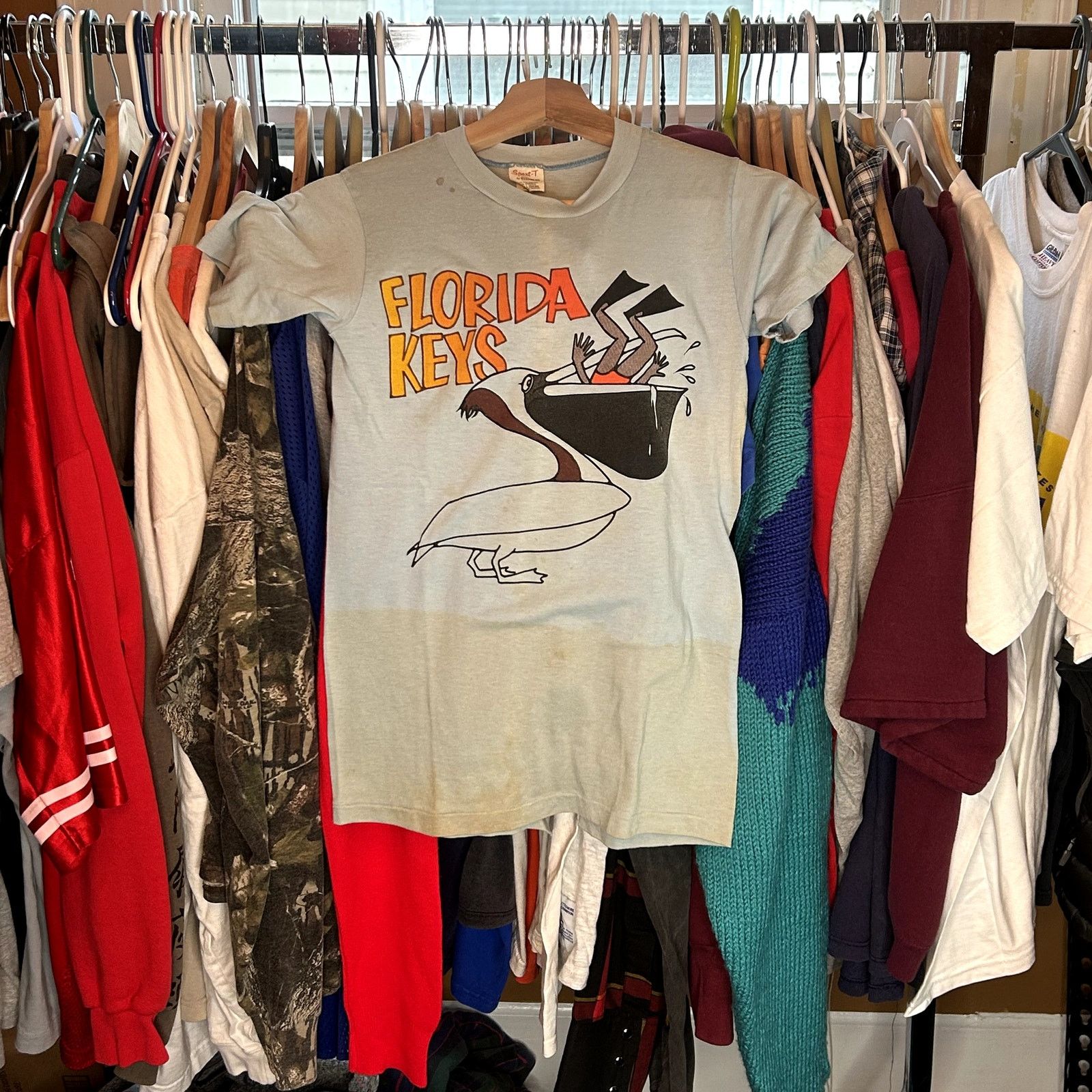 Vintage Vintage Thin Florida Keys Thin T-Shirt Small STAINED Size US S / EU 44-46 / 1 - 2 Thumbnail