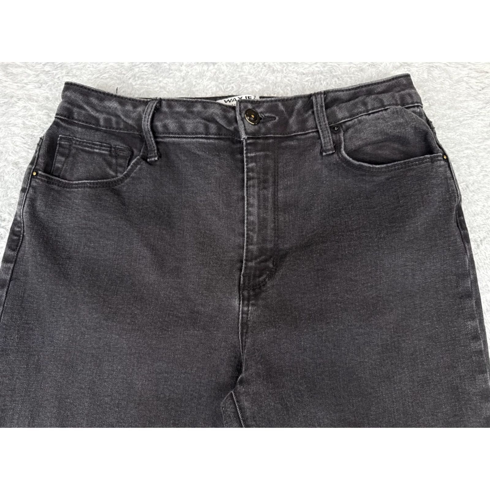 Vintage Wax Jeans Junior 13 Black Denim Bootcut High Rise Cotton Blend Stretch 28x30 Size 34" / US 12 / IT 48 - 4 Thumbnail