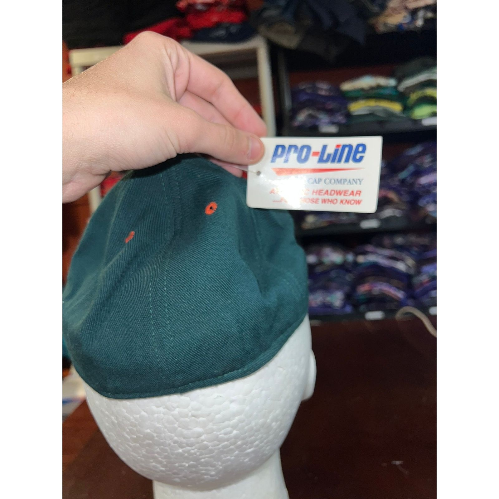 Pro Line Vintage Miami Hurricanes Hat OTF On The Field Pro Line NCAA Size ONE SIZE - 4 Thumbnail