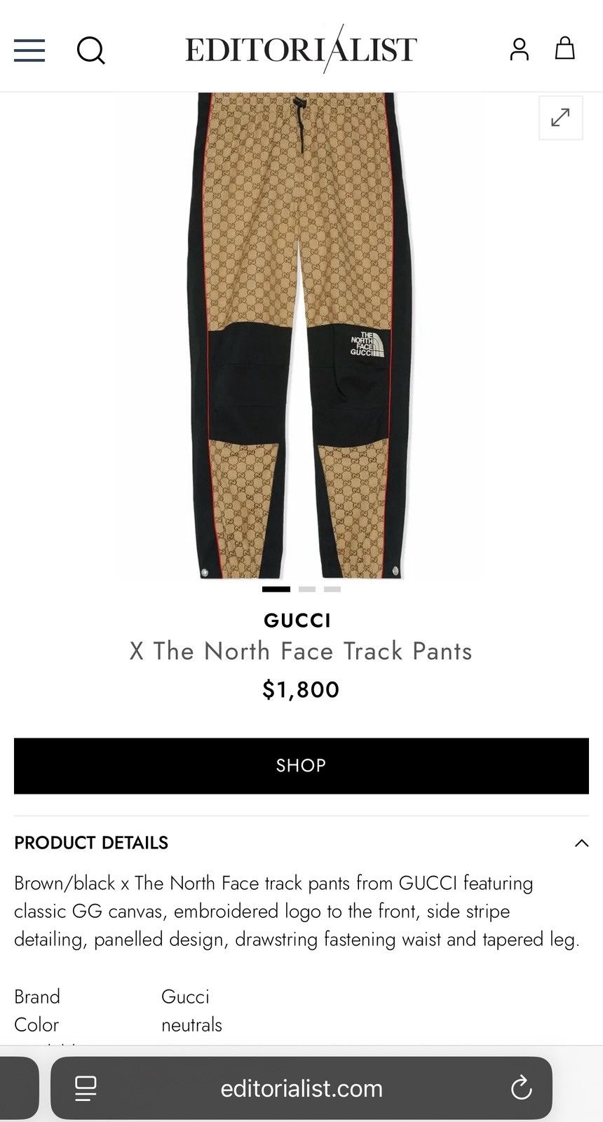 Gucci × The North Face Gucci x The North Face Pant Beige/Ebony Size US 40 / EU 56 - 10 Thumbnail