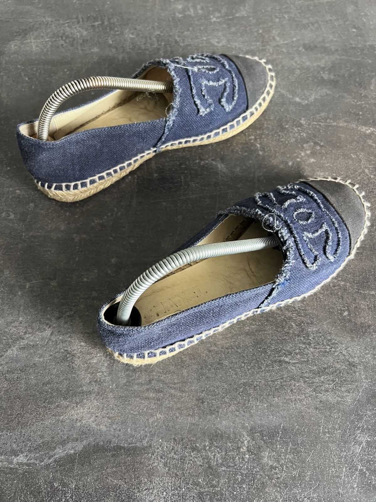 Chanel Chanel Navy Blue/Black Denim and Canvas Size US 6 / IT 36 - 5 Thumbnail