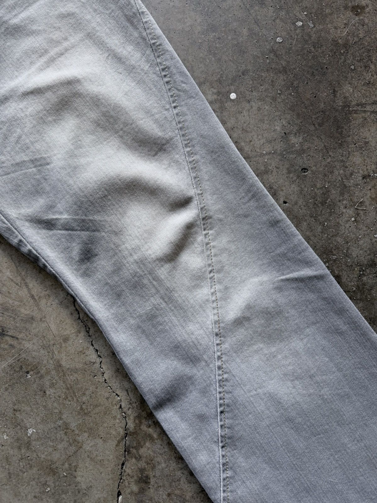 Japanese Brand Asymmetrical Spiral Bootcut Jeans Size US 31 - 5 Thumbnail