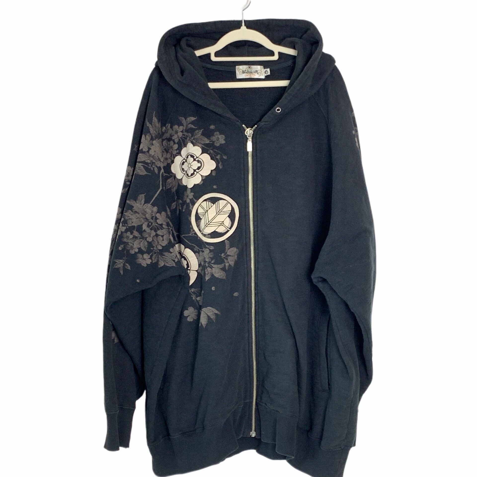 Flying Coffin Floral Embroidered Hoodie with Koi Design Size US XL / EU 56 / 4 - 1 Thumbnail