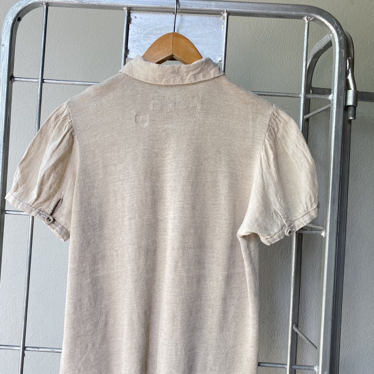 Kapital KAPITAL Beige Puff Sleeve Polo Top Size S / US 4 / IT 40 - 12 Thumbnail