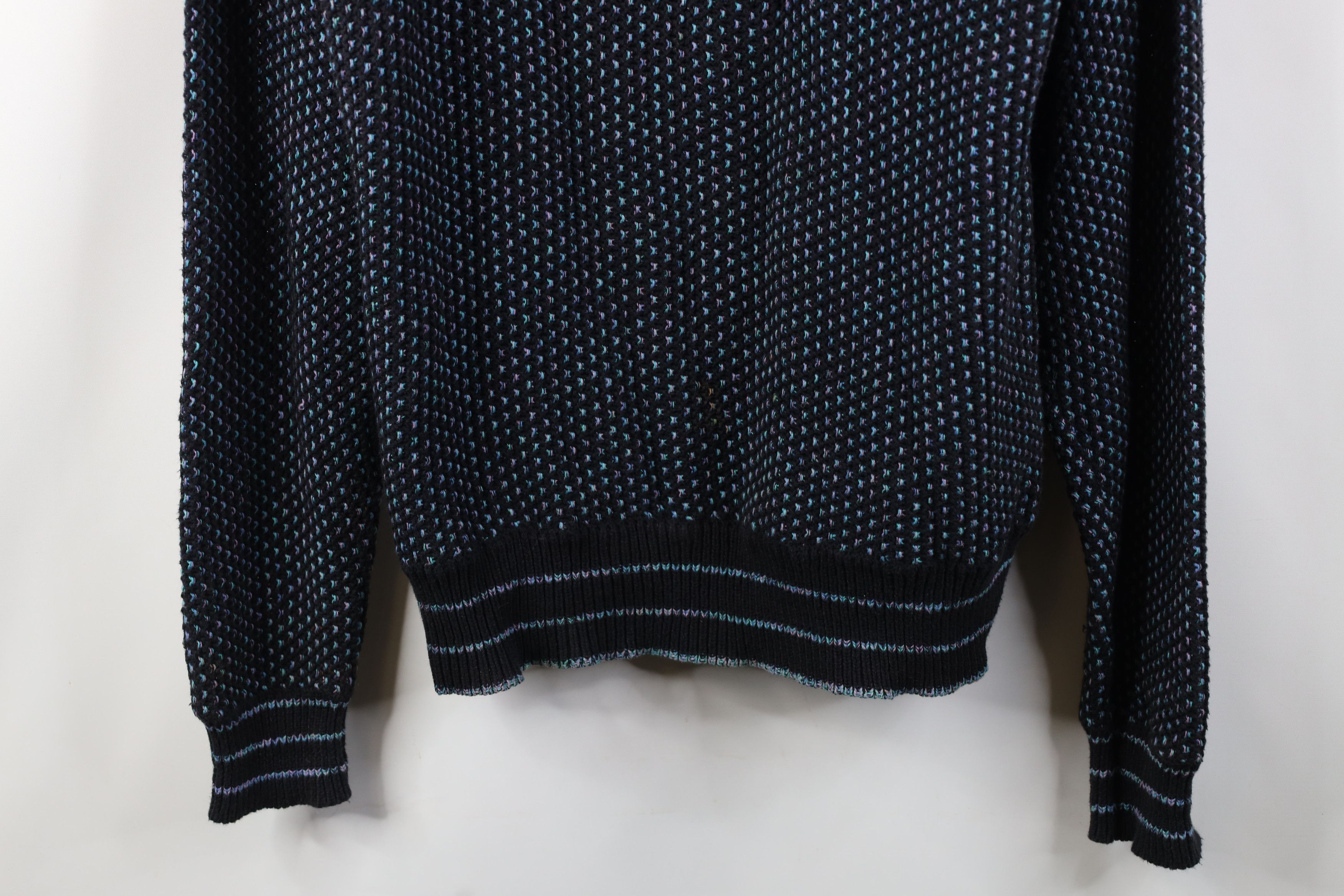 Vintage Vintage 90s Streetwear Fleck Thermal Ribbed Knit Sweater Size US L / EU 52-54 / 3 - 3 Thumbnail