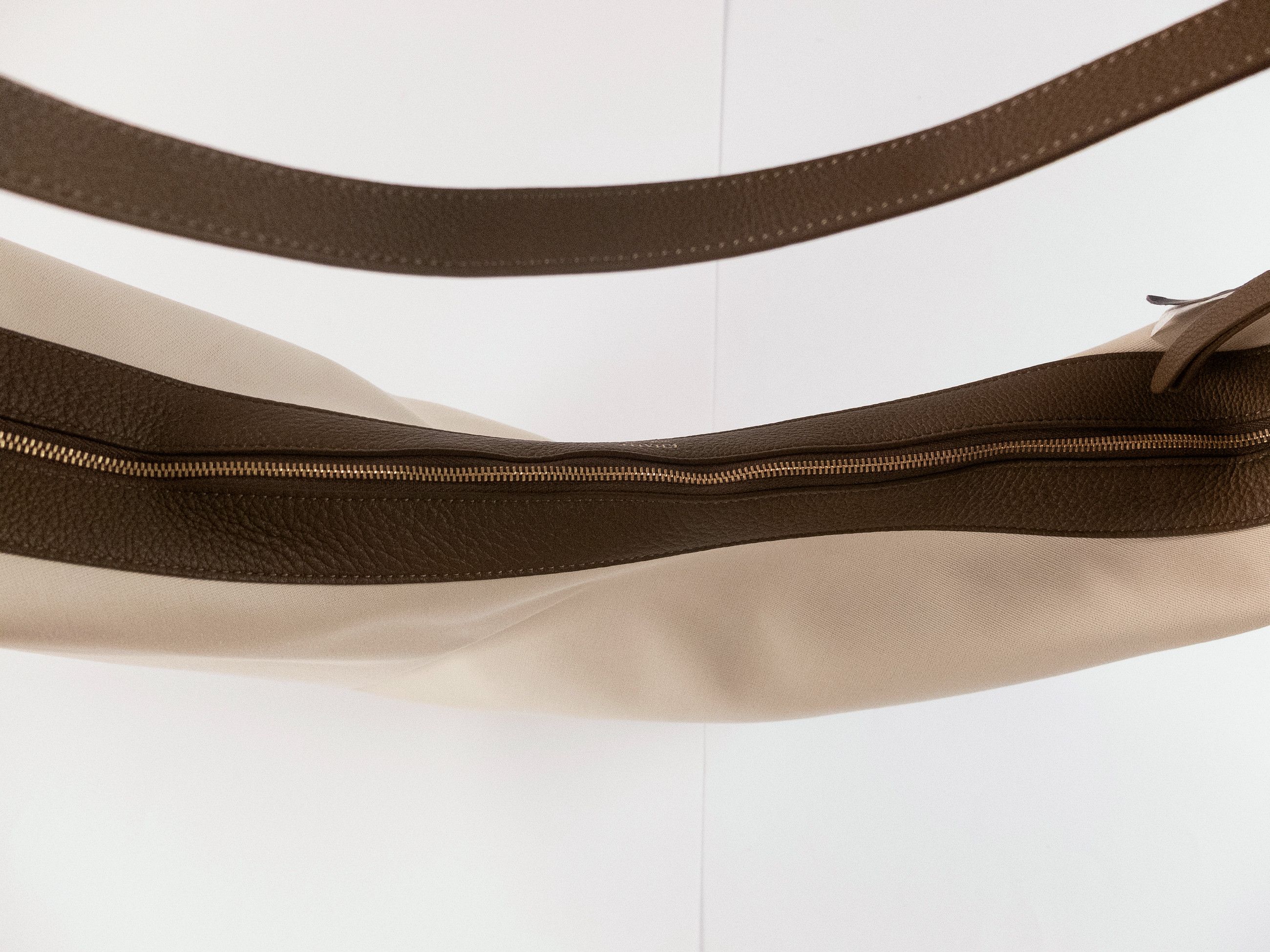 KHAITE KHAITE Augustina beige large canvas & leather shoulder bag Size ONE SIZE - 11 Thumbnail