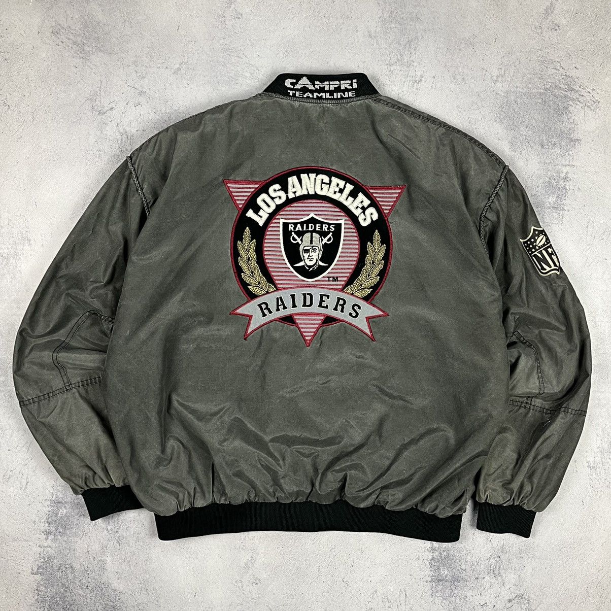 NFL Vintage NFL Los Angeles Raiders y2k rare bomber jacket 1991 Size US L / EU 52-54 / 3 - 2 Thumbnail