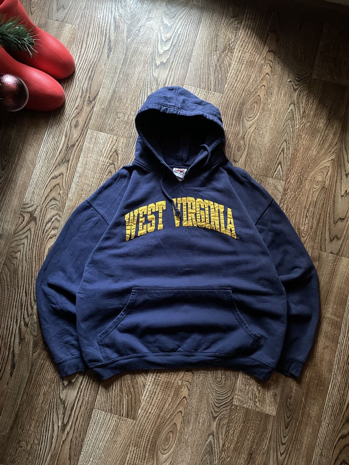 Vintage Vintage Y2K West-Virginia University Hoodie Distressed Size US XL / EU 56 / 4 - 1 Thumbnail