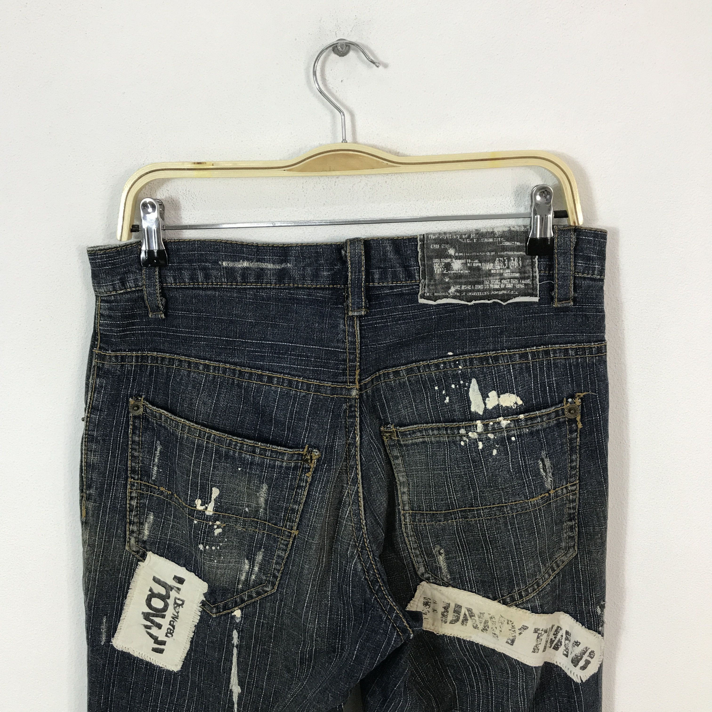 Japanese Brand ifsixwasnine japan gri gri distressed jeans pants Size US 32 / EU 48 - 5 Thumbnail