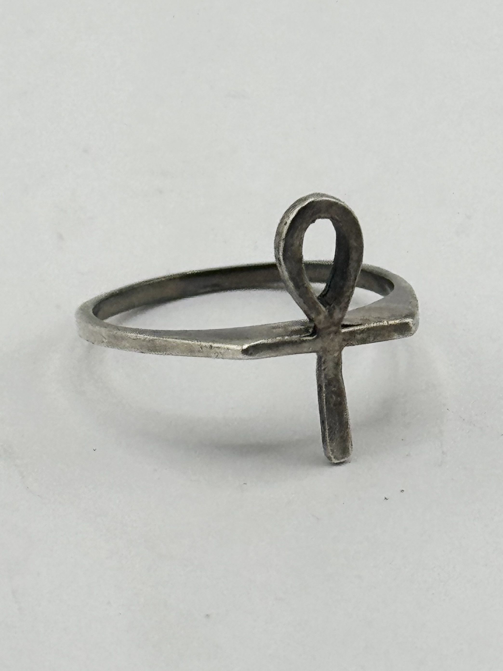 Vintage Sterling Silver Egyptian Ankh vintage Ring size 7 Size ONE SIZE - 3 Thumbnail