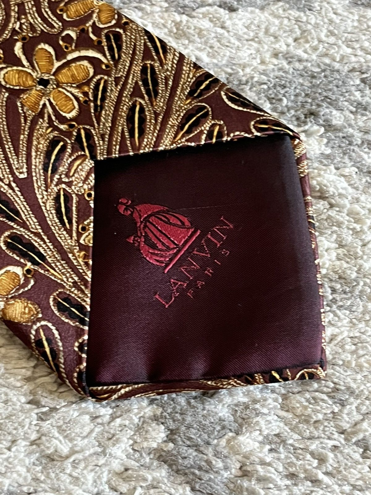 Lanvin Vintage Y2K Lanvin Paris tie Size ONE SIZE - 4 Thumbnail
