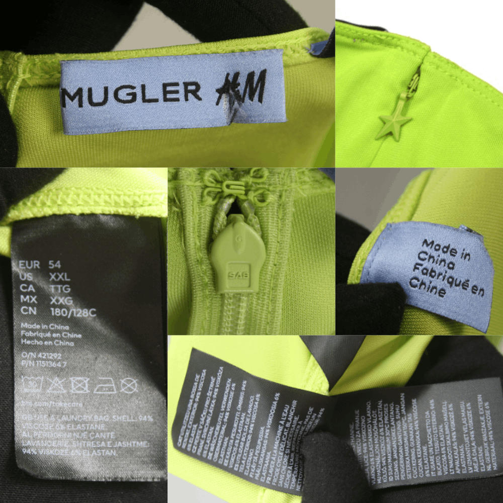 H&M × Mugler Green Stretch Bodysuit Size XXL / US 16-18 / IT 52-54 - 9 Thumbnail