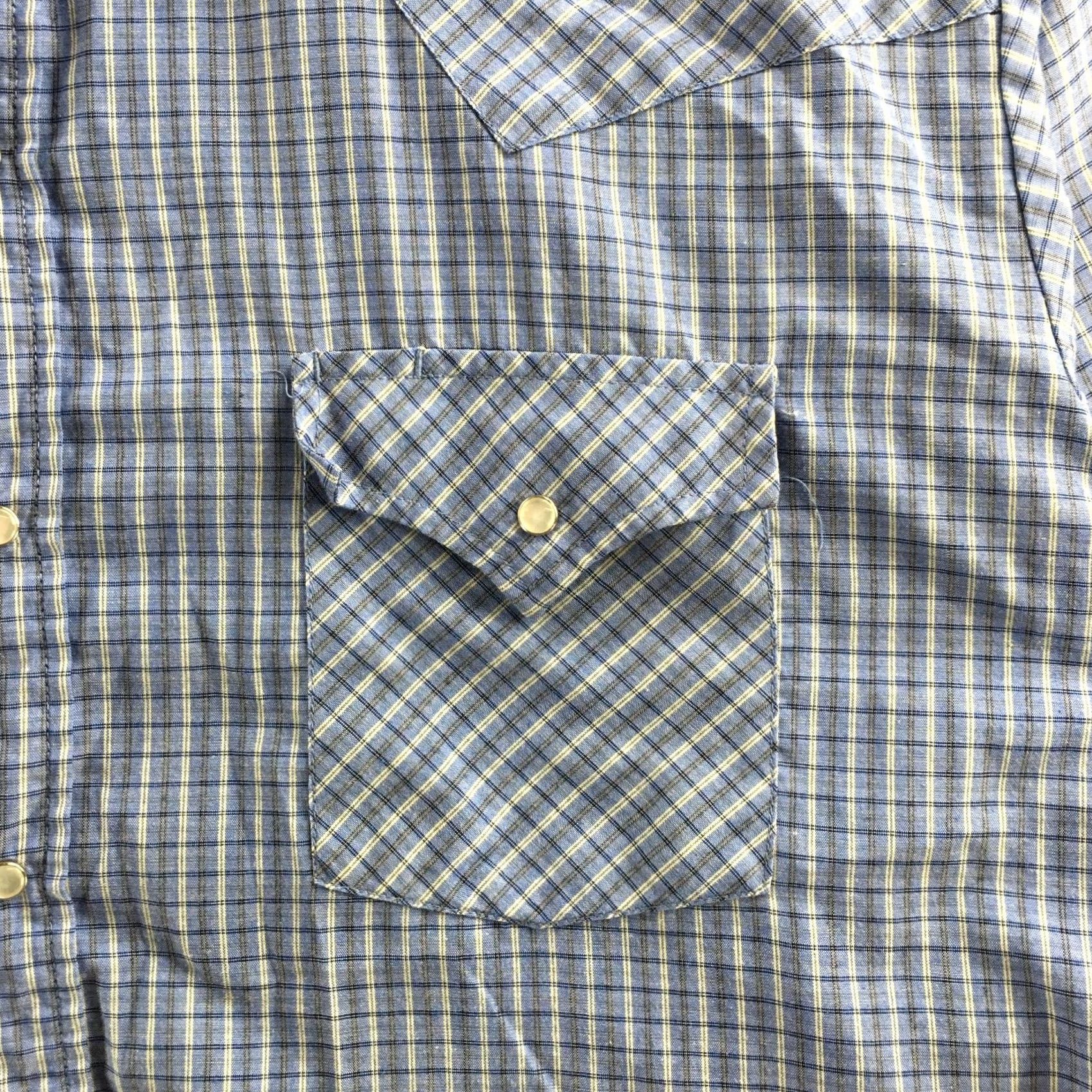 Vintage ELY Cattleman Button-Up Shirt Mens L Blue Plaid Cotton Long Sleeve Casual Shirt Size US L / EU 52-54 / 3 - 5 Thumbnail