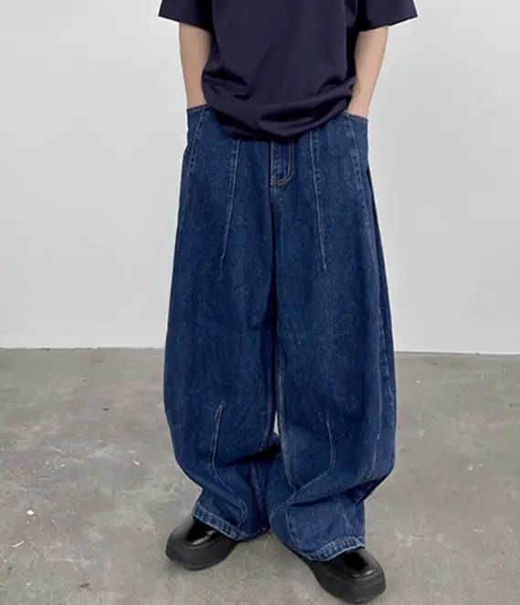 Japanese Brand Retro washed loose trendy casual wide-leg jeans Size US 32 / EU 48 - 1 Thumbnail