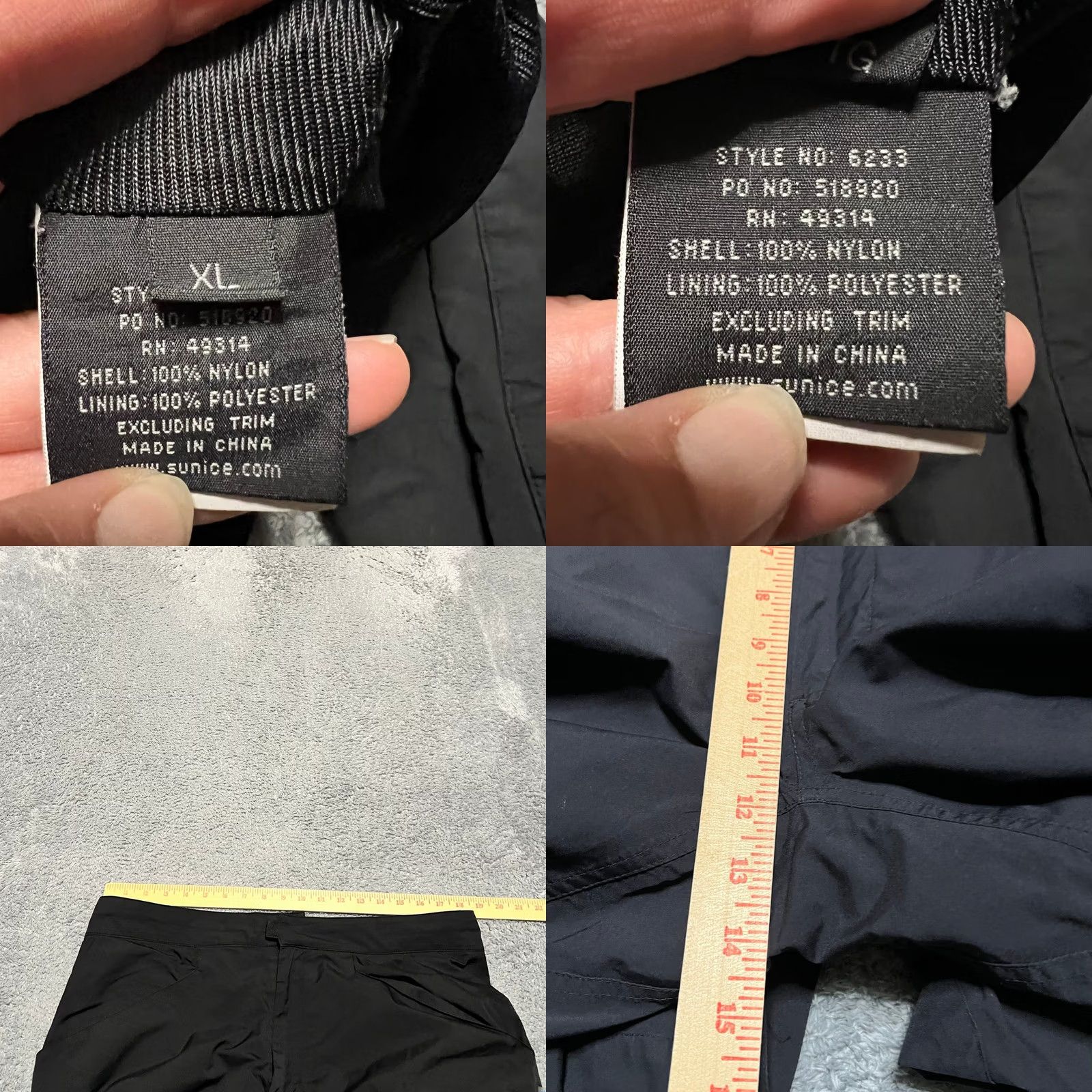 Vintage Sunice Tornado Pants Mens XL Flex Vent Nylon Adjustable Waist Windbreaker Pants Mens XL Black 37x30 Windbreaker Mens Size US 36 / EU 52 - 8 Thumbnail