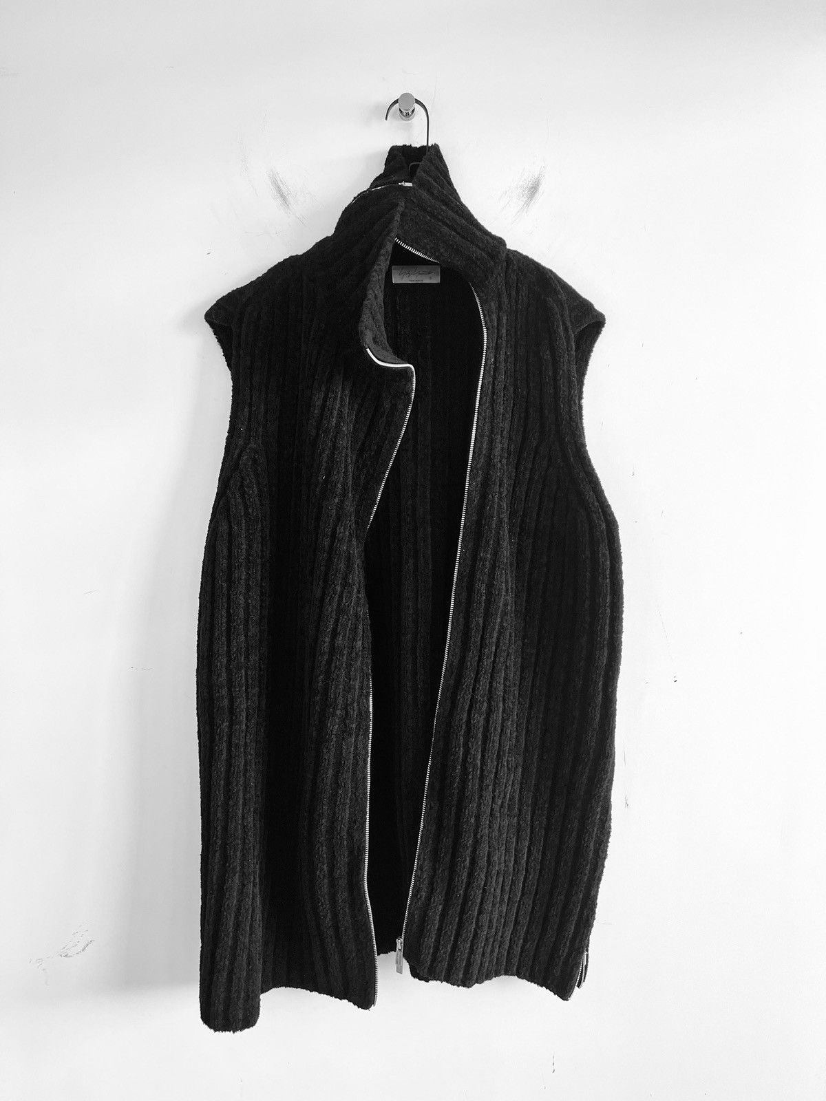 Yohji Yamamoto Yohji Yamamoto Pour Homme - Double-Zip Sleeveless Knit Vest Size US L / EU 52-54 / 3 - 6 Thumbnail