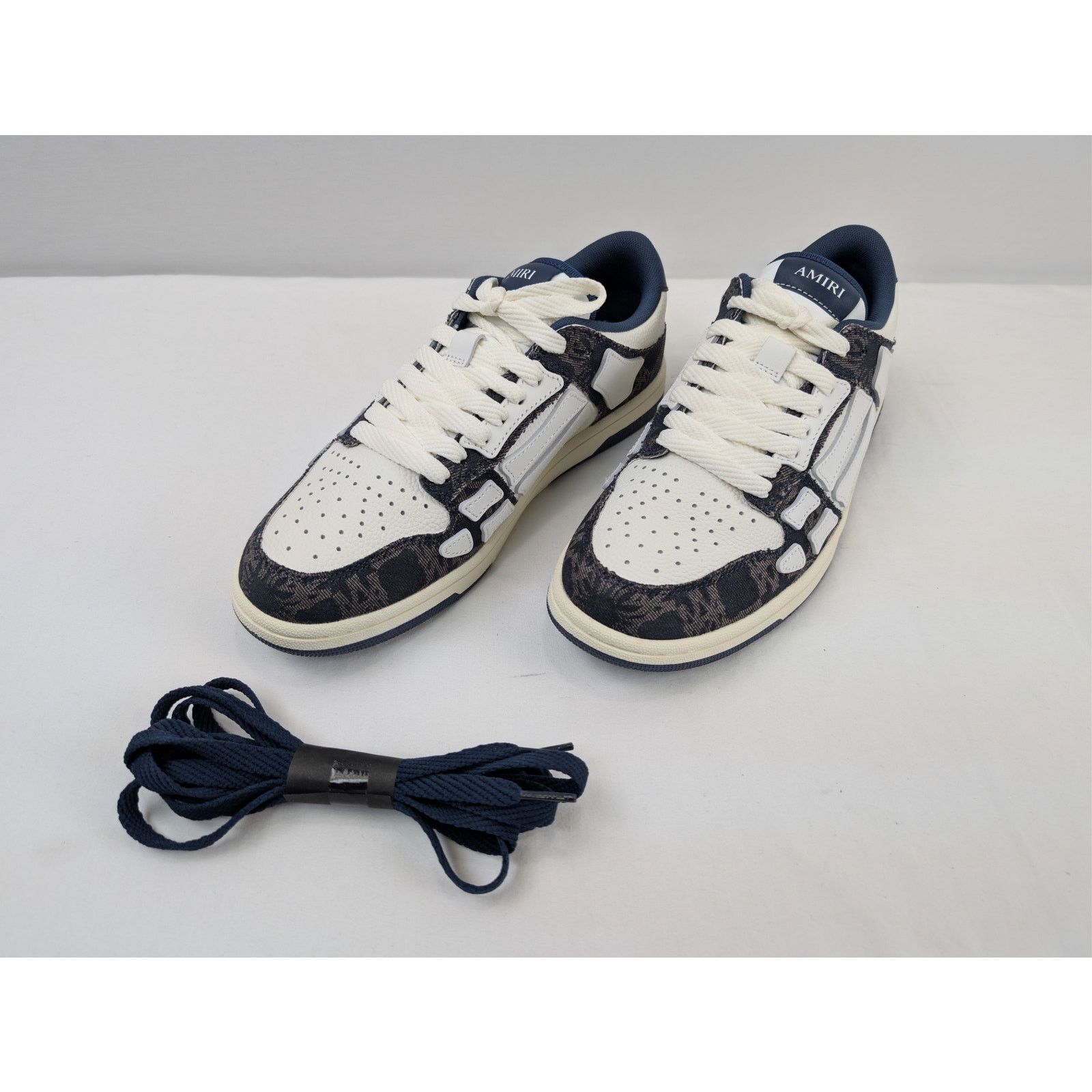 Amiri o1rshd1 MA Quad Skeleton Top Low Sneakers in Midnight Indigo Size US 10 / EU 43 - 9 Thumbnail