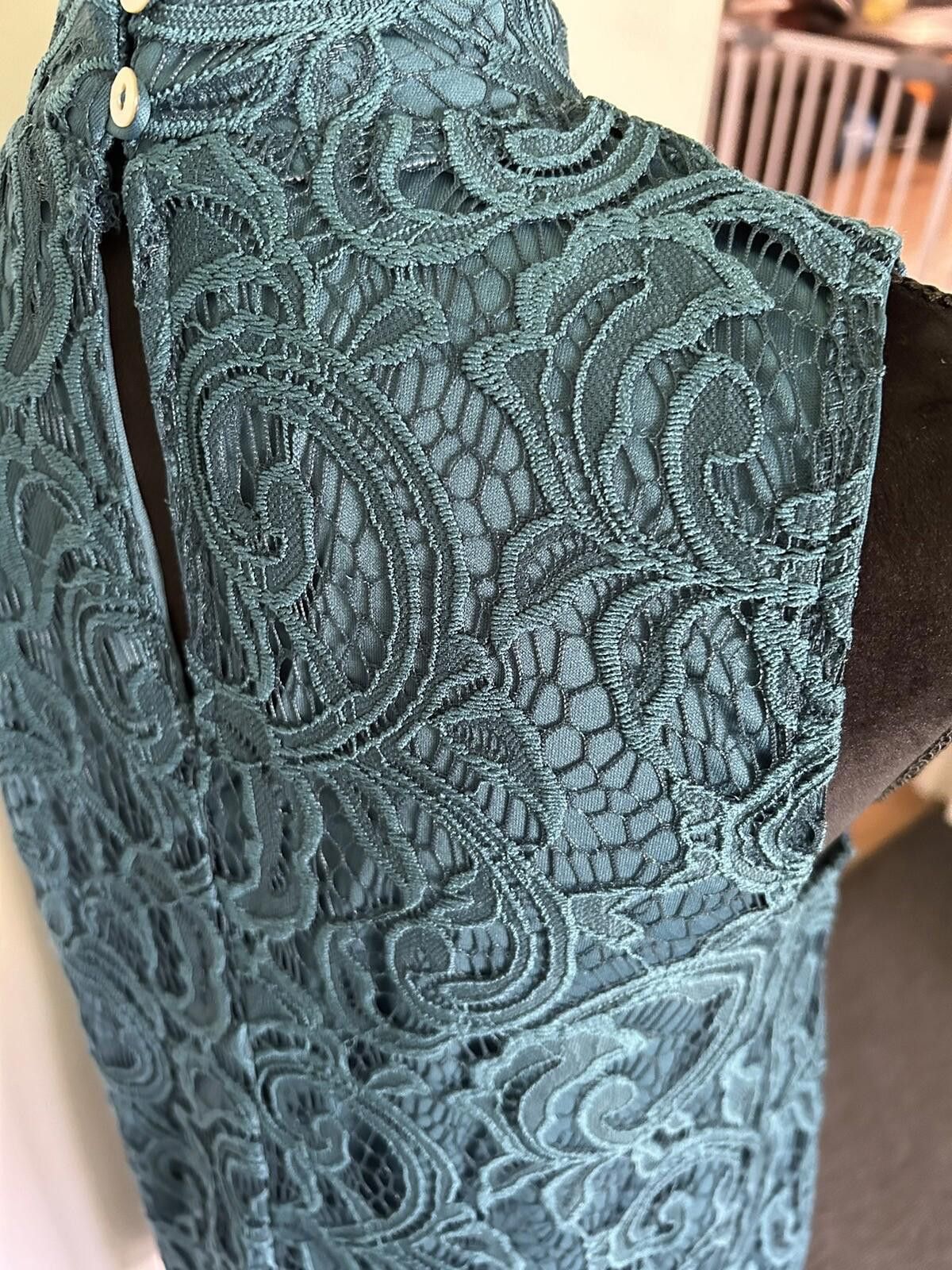 Other Altar'd State Green Lace Shift Dress - Size Medium (001) Size M / US 6-8 / IT 42-44 - 7 Thumbnail