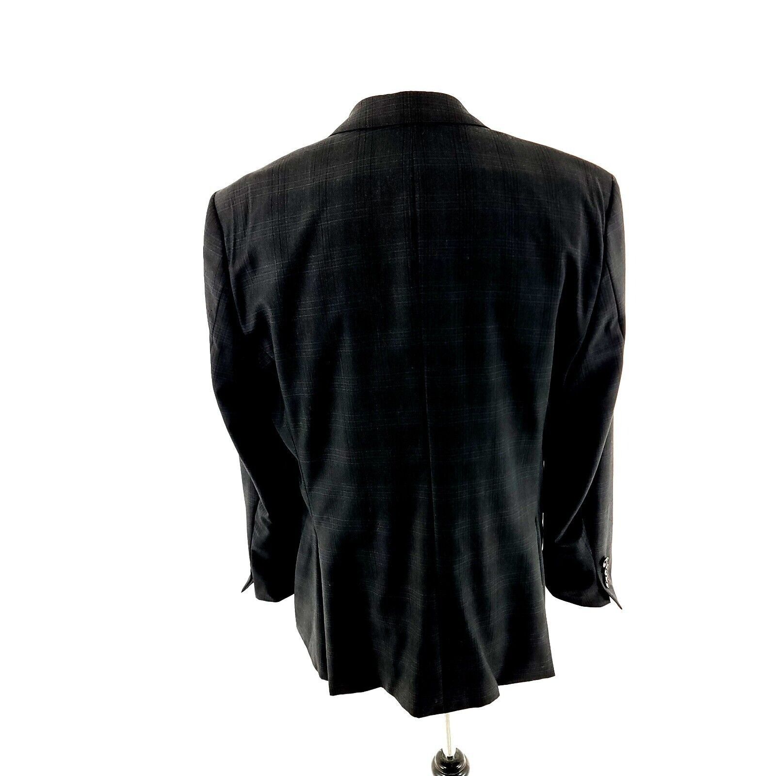Hugo Boss Hugo Boss Marzotto Super 110s 2 Button Blazer 40S Gray Plaid Size 40S - 5 Thumbnail