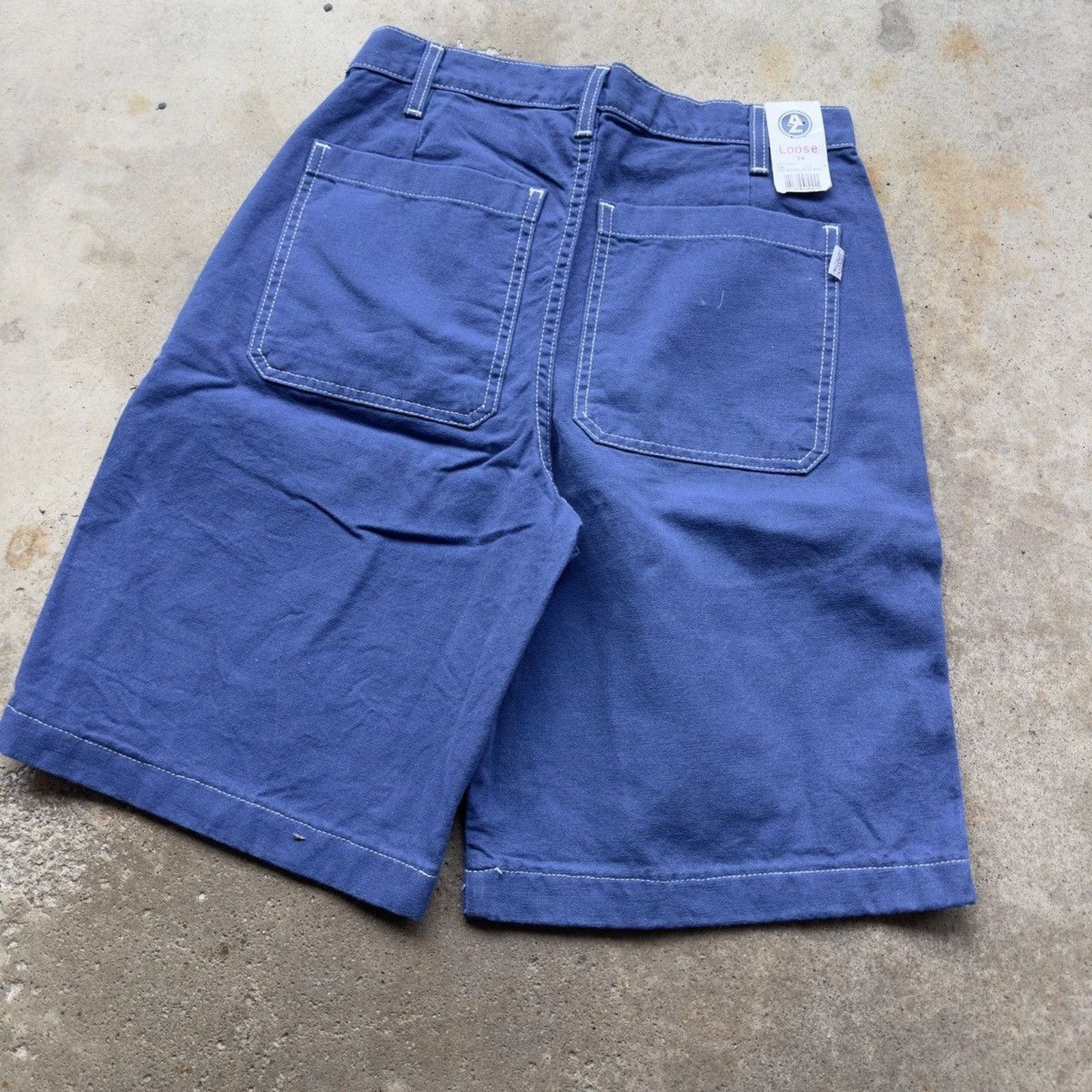 Vintage Vintage Arizona Baggy Blue Canvas Cotton Shorts Size US 28 / EU 44 - 8 Thumbnail