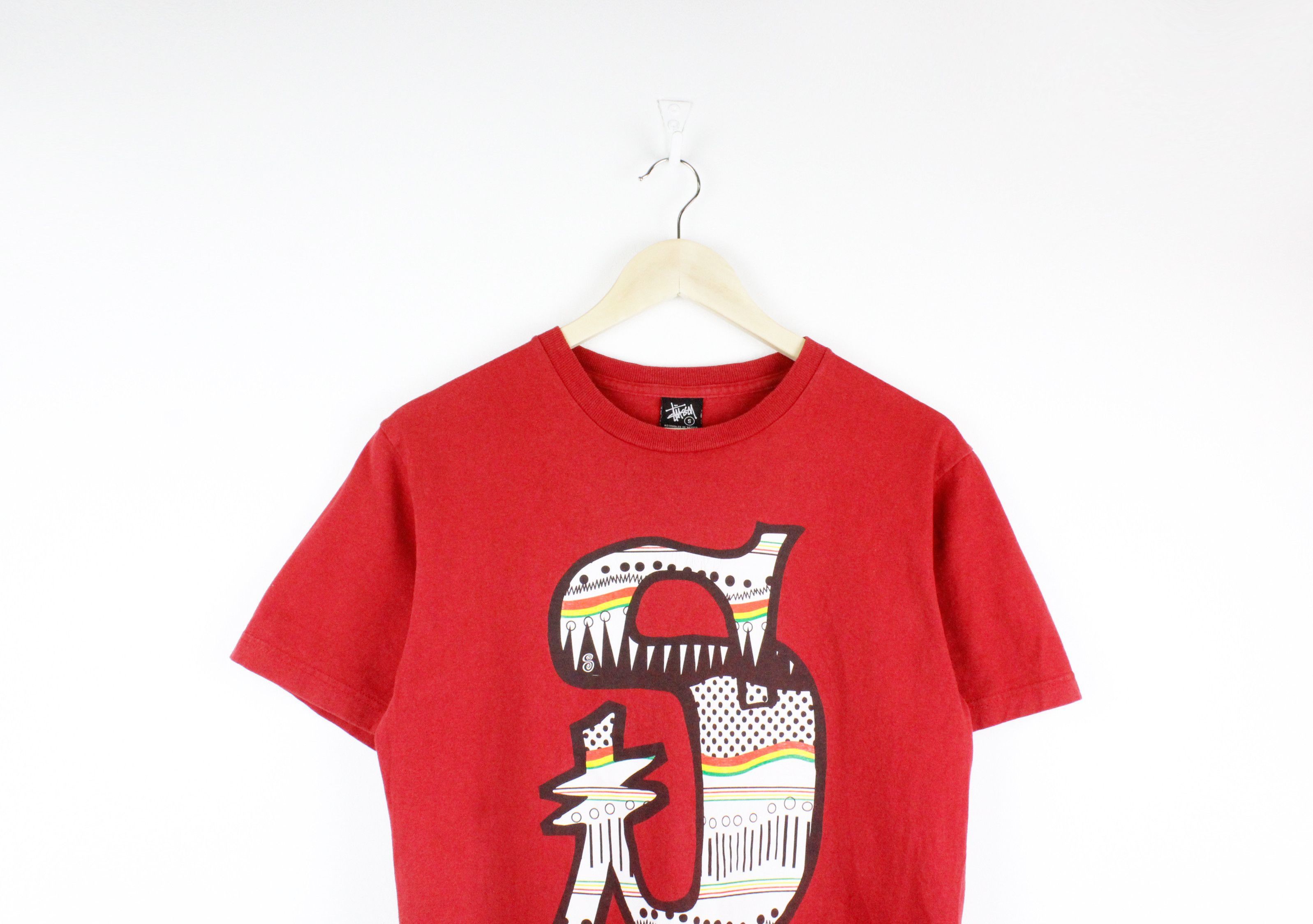 Stussy × Vintage Vintage Stussy Reb Big "S" Logo Graphic Crew T-shirt Size US S / EU 44-46 / 1 - 2 Thumbnail