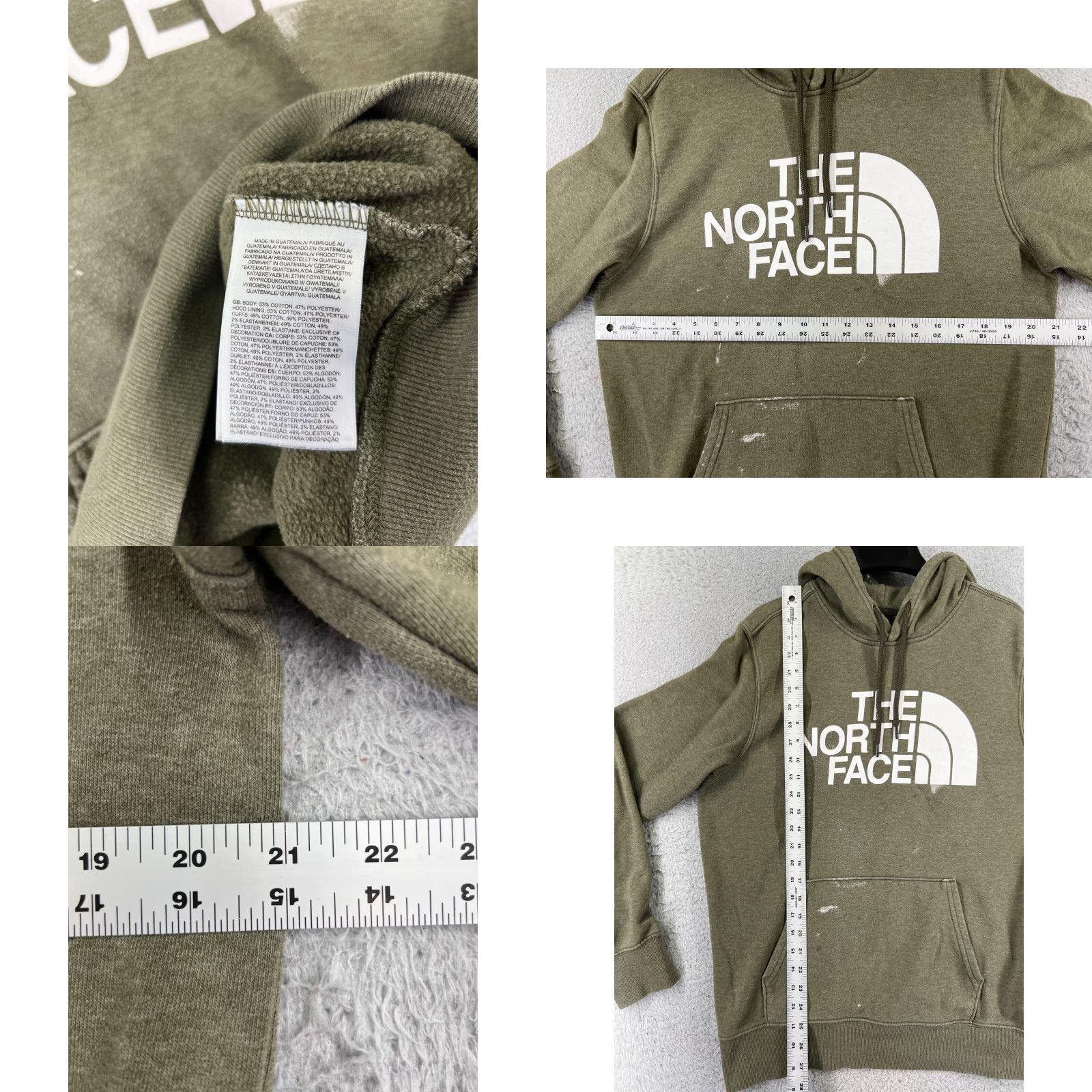 The North Face The North Face Hoodie Men M Green Pullover Pocket Cotton Blend Read Size US M / EU 48-50 / 2 - 8 Thumbnail