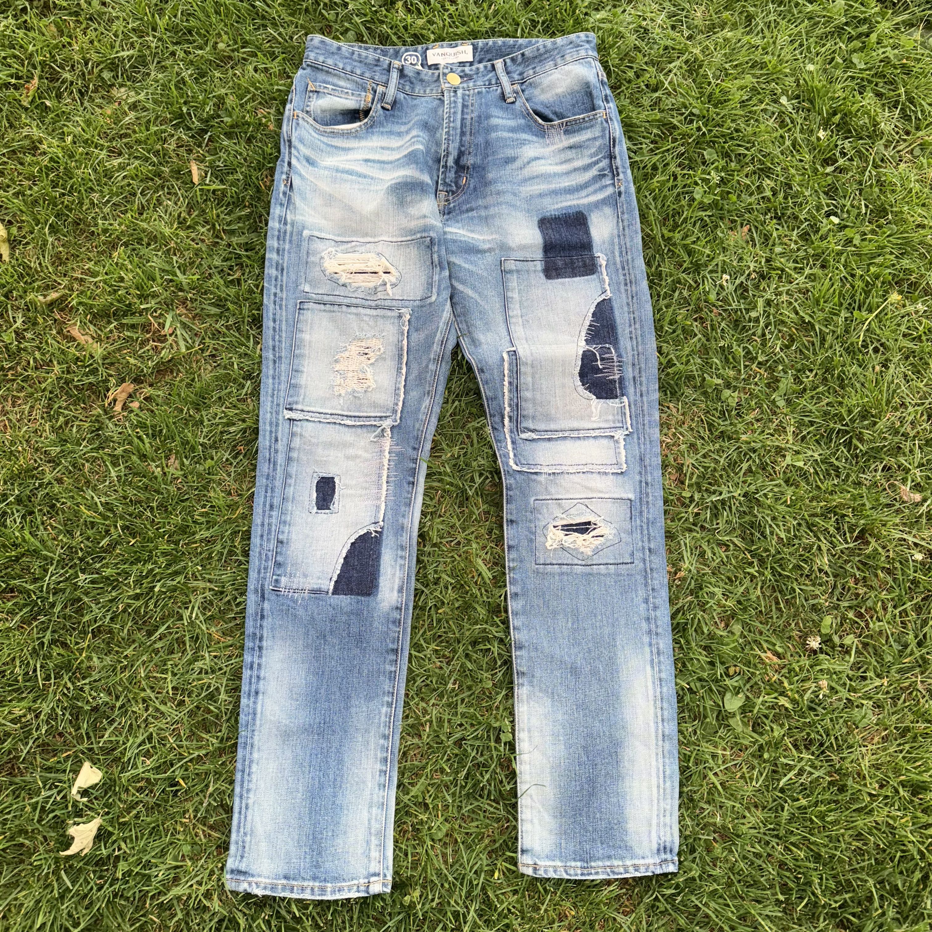 Japanese Brand × Vanquish Vanquish Denim Patchwork Jeans Japan Size US 30 / EU 46 - 1 Thumbnail