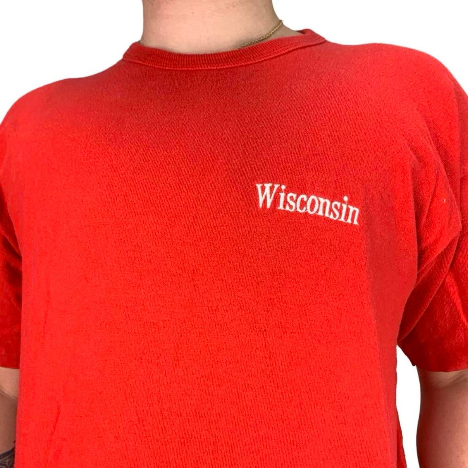 Champion × Vintage Vintage Champion Wisconsin Embroidered T-shirt Size US XXL / EU 58 / 5 - 1 Thumbnail