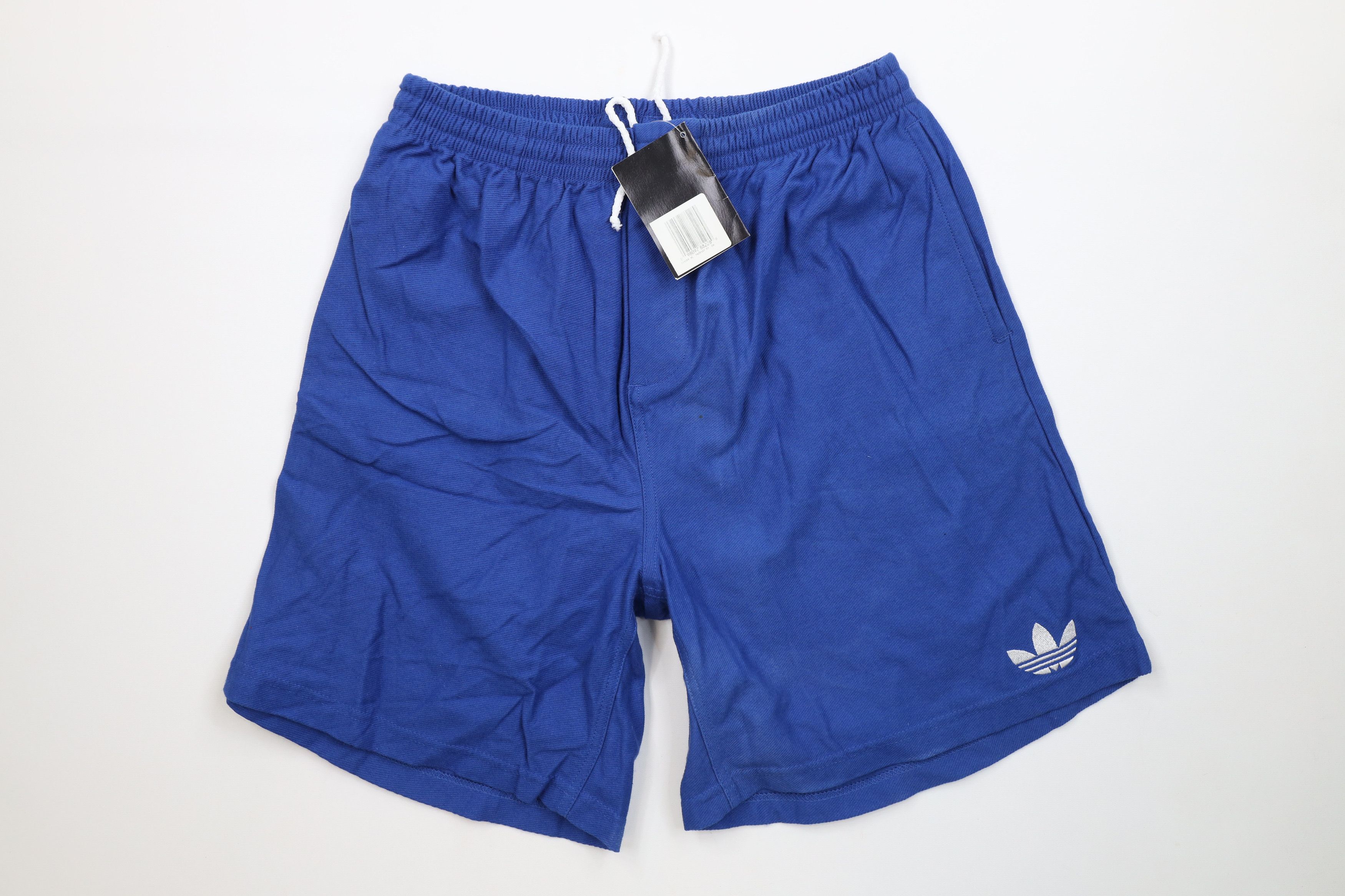 Deadstock Vintage 90s Adidas Above Shorts Royal Blue Cotton