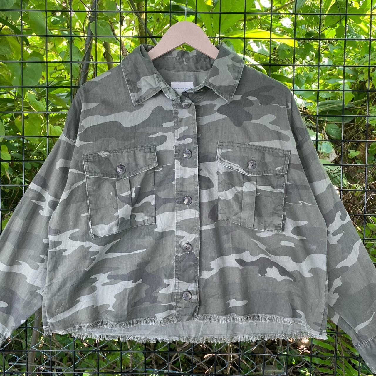 American Eagle Outfitters × Vintage Vintage American Eagle Army Oversize Button Up Jacket Size US XS / EU 42 / 0 - 2 Thumbnail