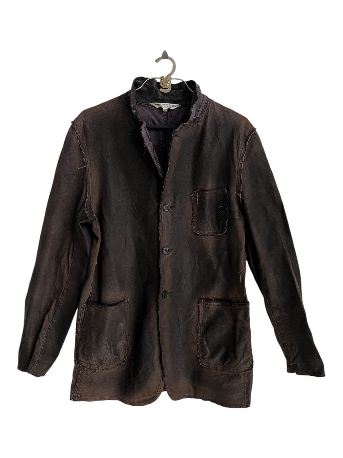 Comme des Garcons AW2010 "Anti Fashionista" Distressed Panelled Leather Jacket Size US L / EU 52-54 / 3 - 9 Thumbnail