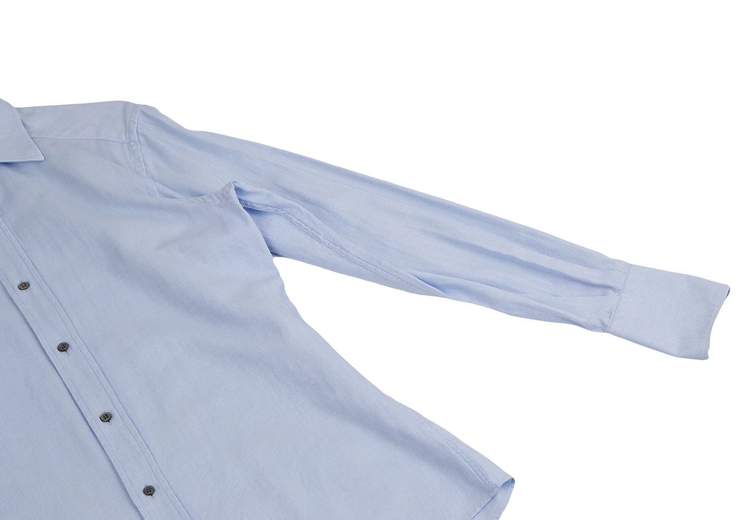 Gucci Cotton Herringbone Shirt in Light Blue Size S Size US S / EU 44-46 / 1 - 7 Thumbnail