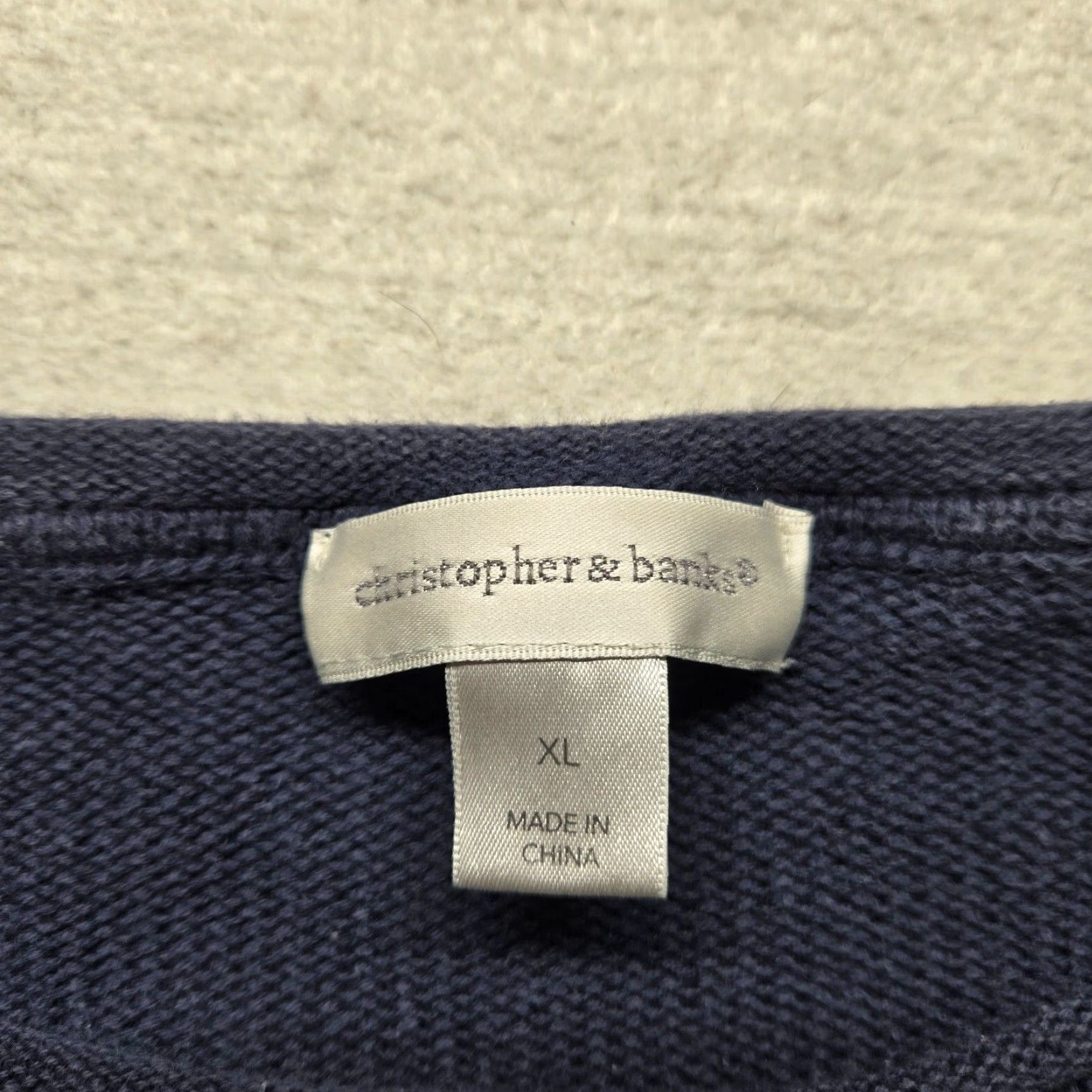 Vintage Christopher & Banks Blue Striped Long Sleeve Sweater Adult Women's XL Size Pullover Shirt? Size XL / US 12-14 / IT 48-50 - 2 Thumbnail