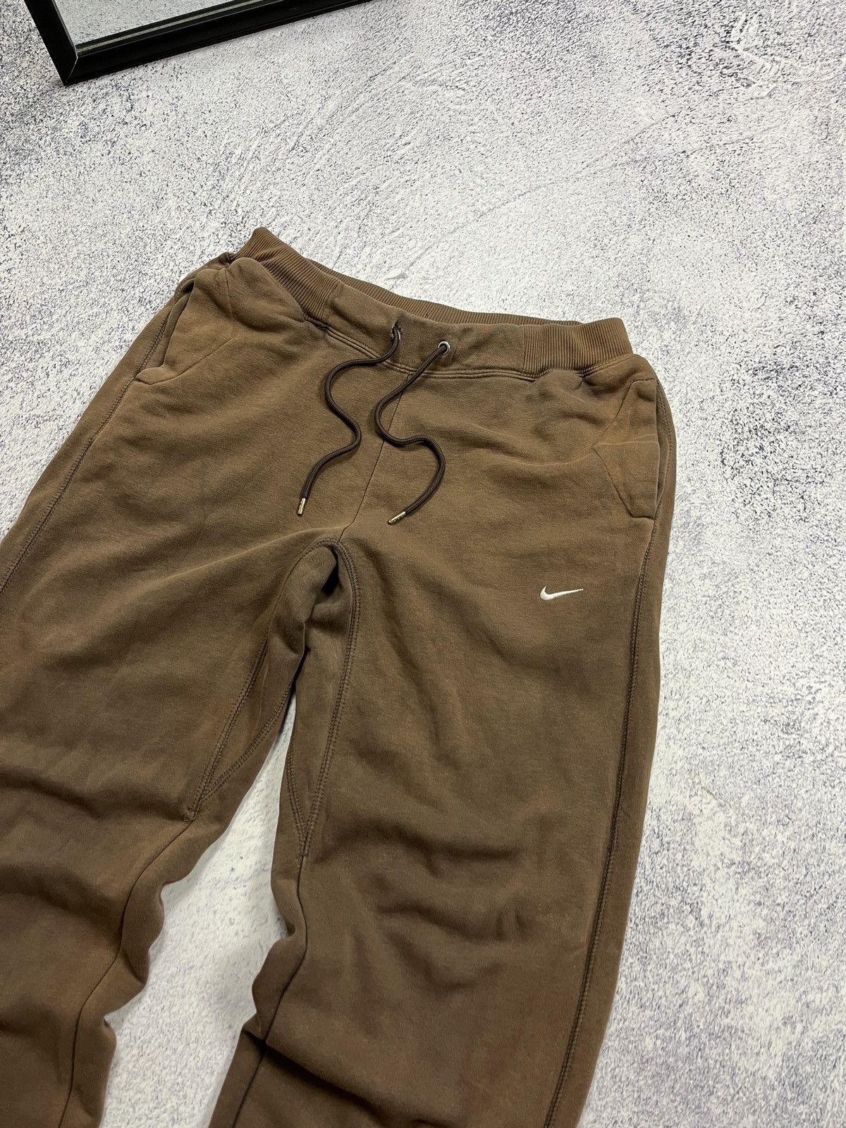 Nike × Vintage Nike Essential Vintage Y2K Brown Baggy Sweatpants Hype Y2K Size US 36 / EU 52 - 10 Thumbnail