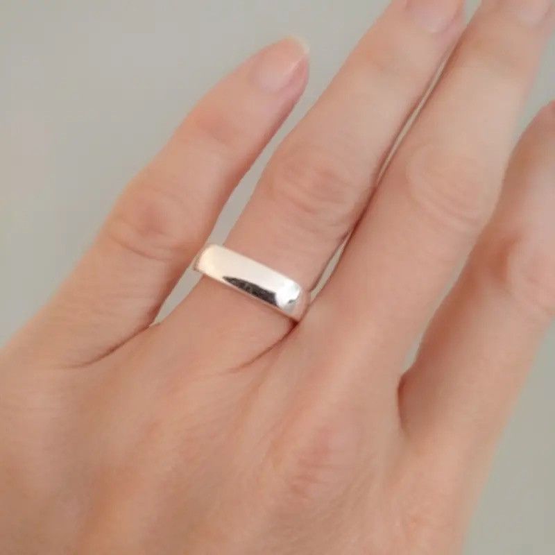 Jewelry × Vintage Silver Square Circle Rings size 8 Size ONE SIZE - 4 Thumbnail
