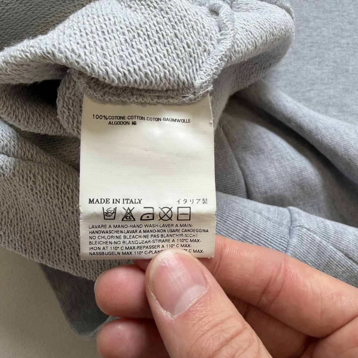 Maison Margiela S/S 09 Grey Cotton ‘Plaque Logo’ Sweatshirt Size US M / EU 48-50 / 2 - 10 Thumbnail