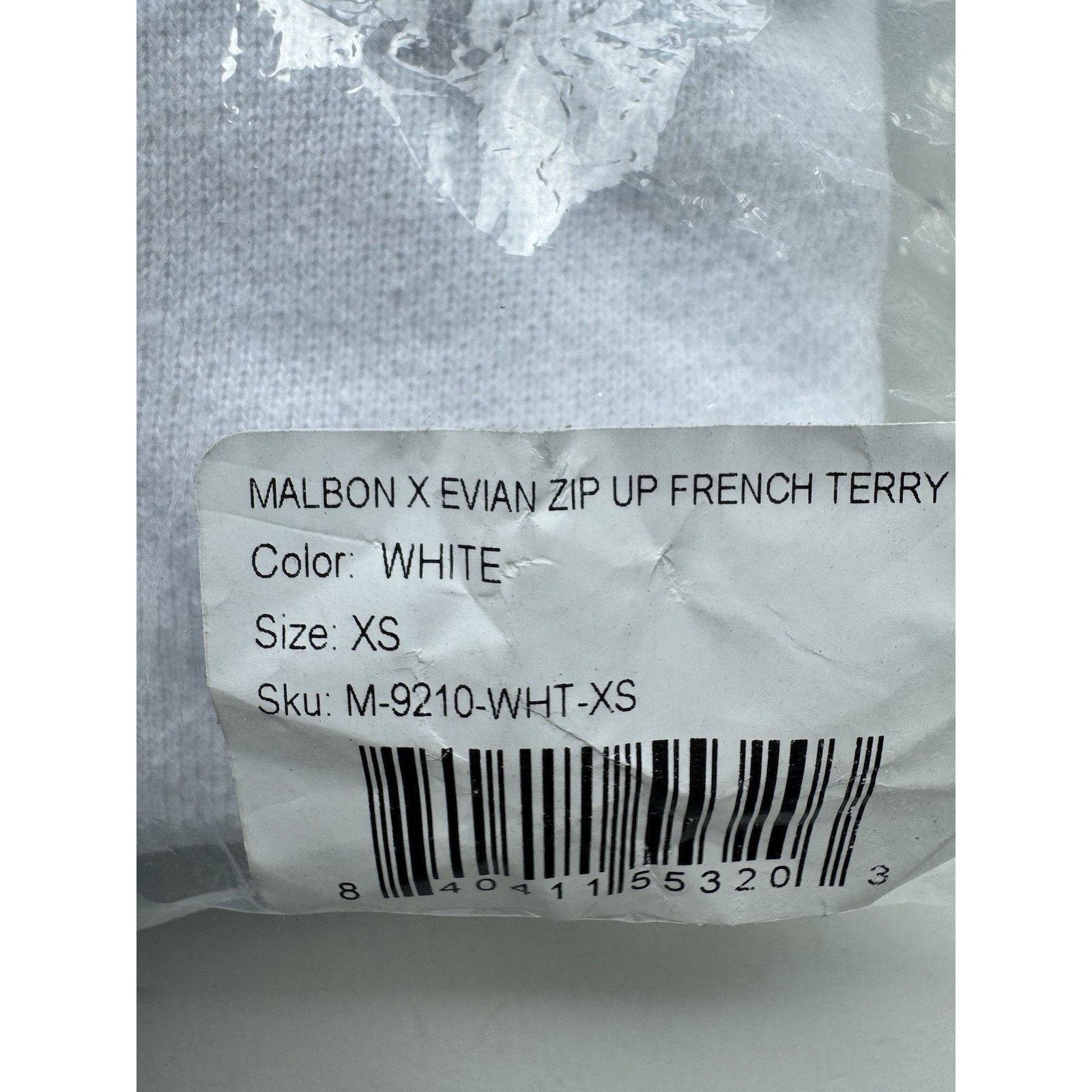 Malbon Malbon Golf x Evian French Terry Zip Up White XS Size US XS / EU 42 / 0 - 8 Thumbnail