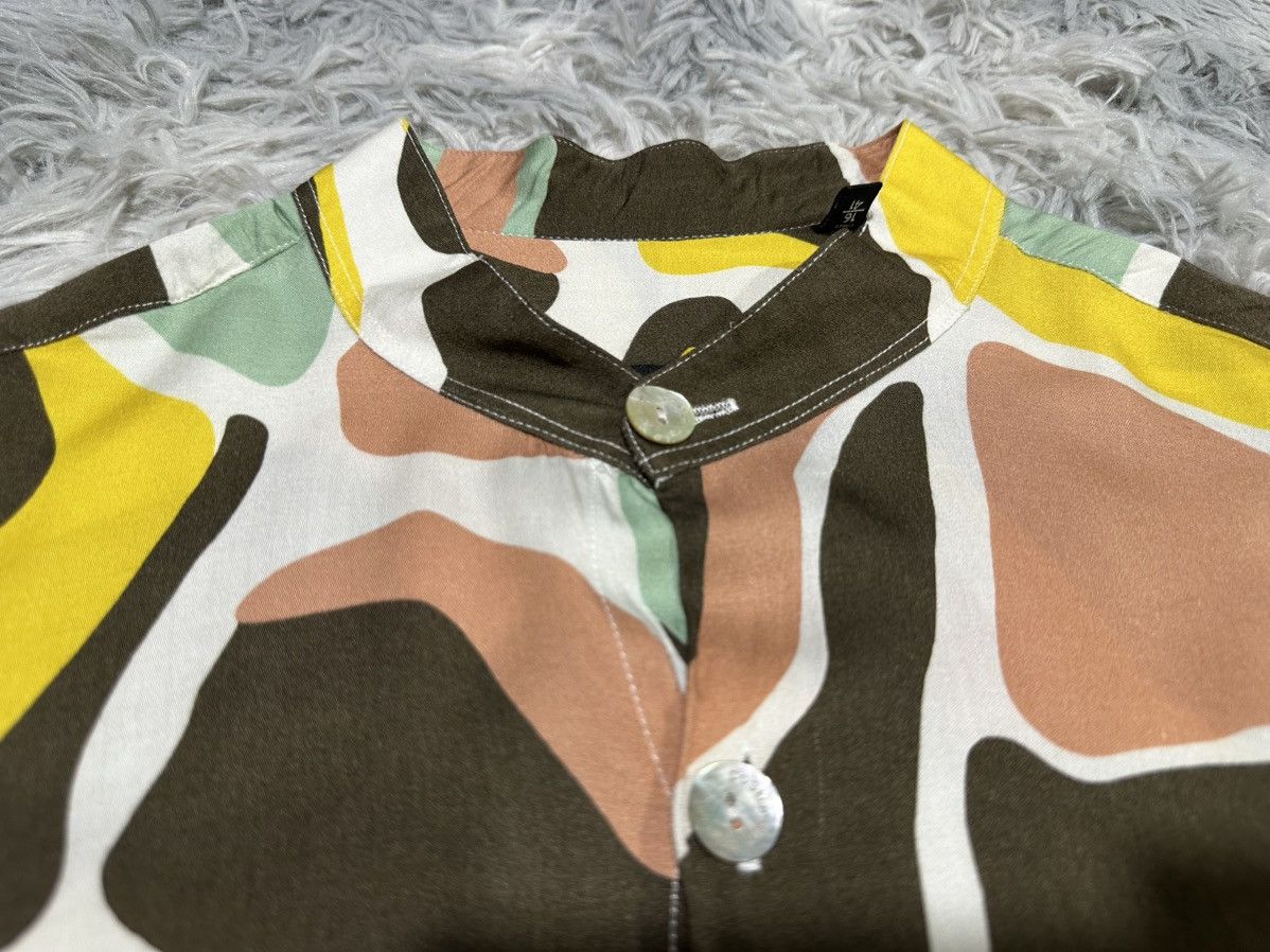 Other 🔥Costumein Abstract Rayon Shirt Ls Mandarin Collar Size US XL / EU 56 / 4 - 4 Thumbnail