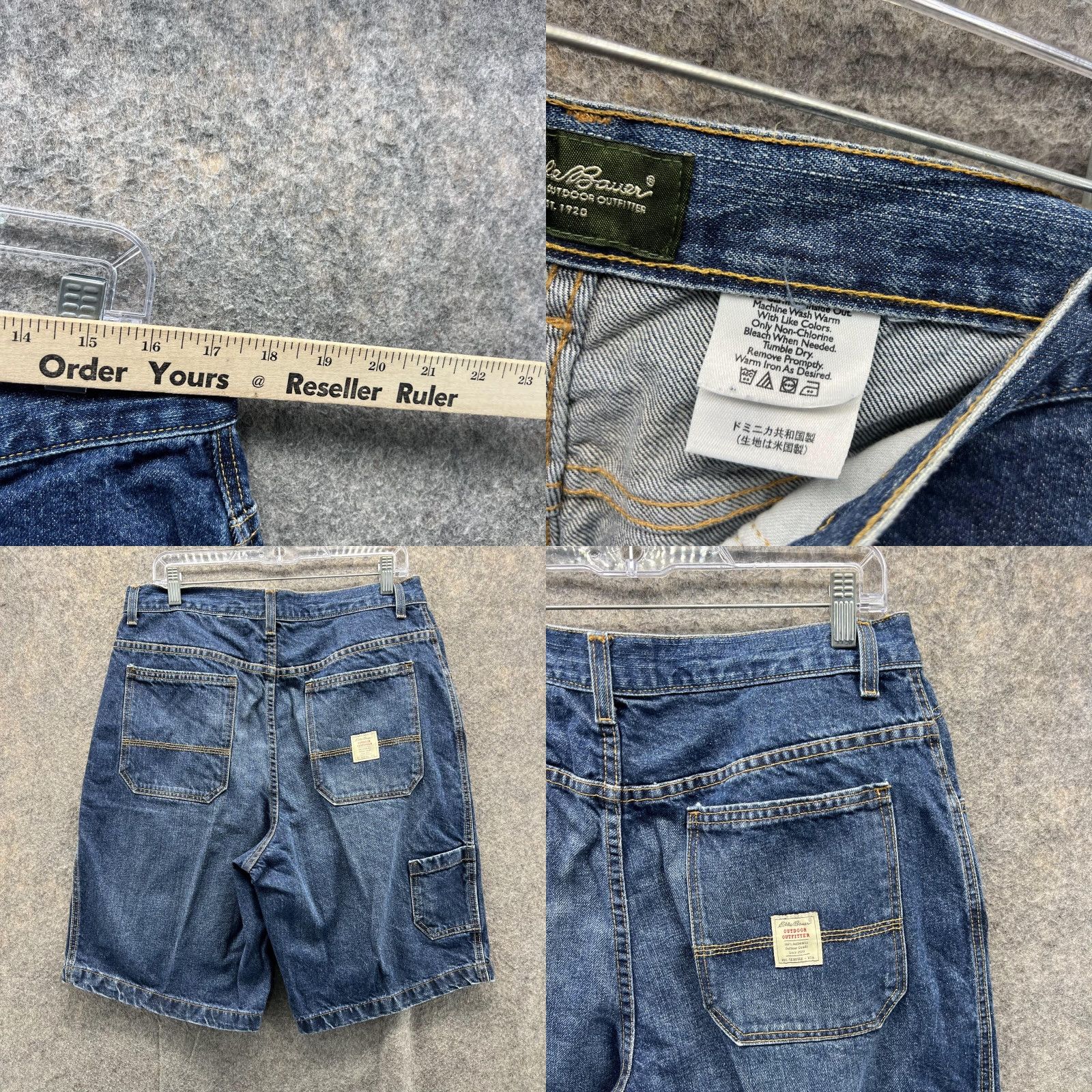 Eddie Bauer VINTAGE Eddie Bauer Jean Shorts Men 34 Blue Denim Casual Hip Hop Jorts Bermuda 5-Pocket Design Baggy 34 Mens Regular Denim Size US 34 / EU 50 - 8 Thumbnail