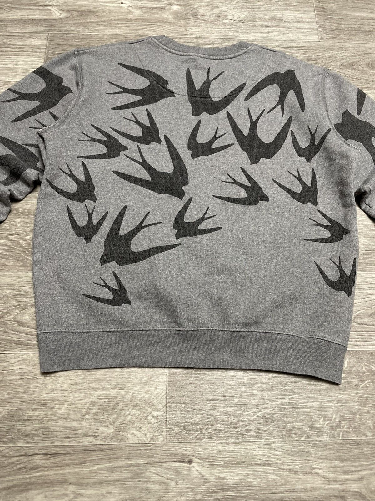 Alexander McQueen Alexander McQueen McQ Birds All Over Print Gray Sweatshirt Size L / US 10 / IT 46 - 16 Thumbnail