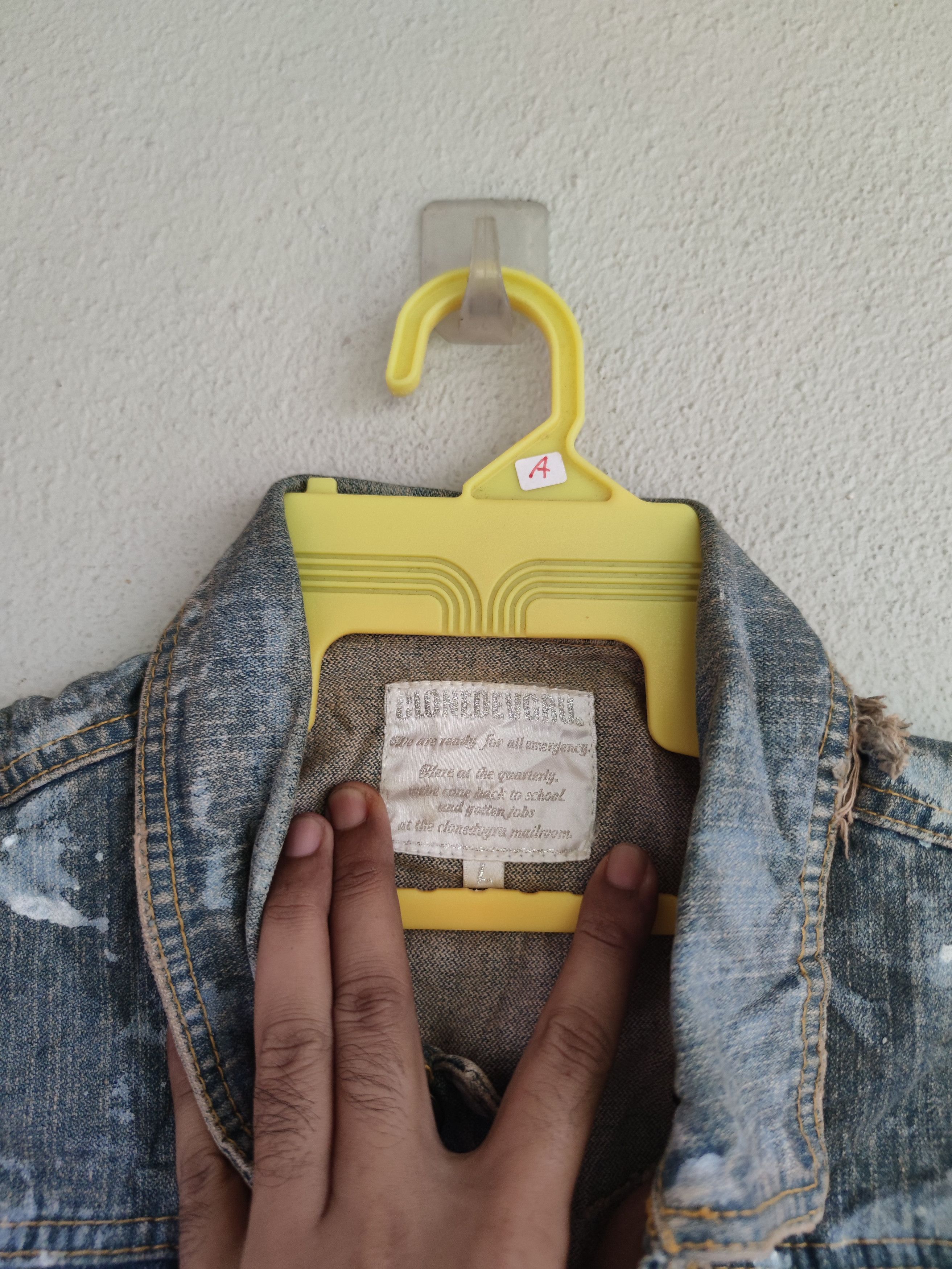 If Six Was Nine Clonedevgru Distressed Design Denim Vest Size US L / EU 52-54 / 3 - 6 Thumbnail