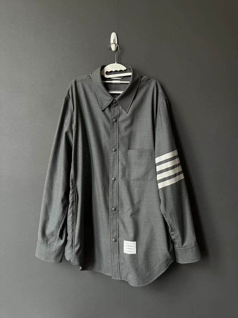 Thom Browne Thom Browne size5 A wool cardigan jacket Size US XXL / EU 58 / 5 - 1 Thumbnail