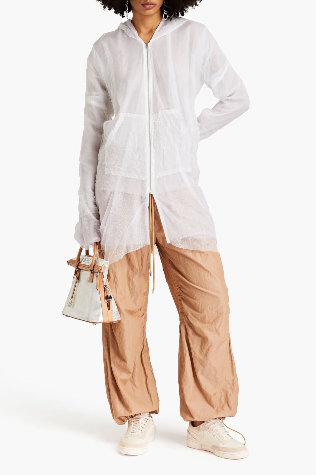 Maison Margiela o1y0625 Hooded Jacket in White Size XS / US 0-2 / IT 36-38 - 2 Thumbnail