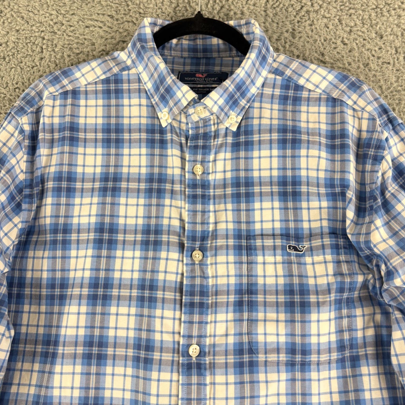 Vineyard Vines Vineyard Vines Button-Down Shirt Mens Large Blue Plaid Classic Tucker LS Shirt Men Large Blue Plaid Classic Fit Size US L / EU 52-54 / 3 - 2 Thumbnail