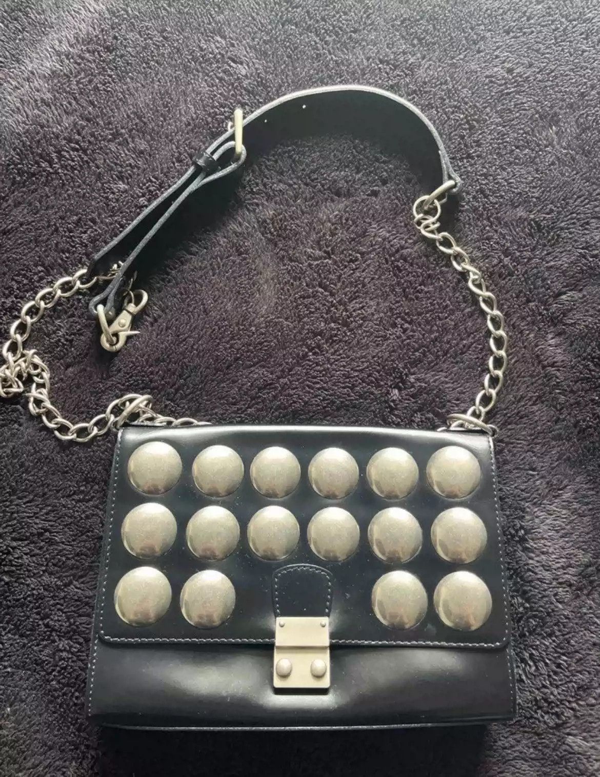 Junya Watanabe junya watanabe Black round rivet shoulder bag Size ONE SIZE - 1 Thumbnail