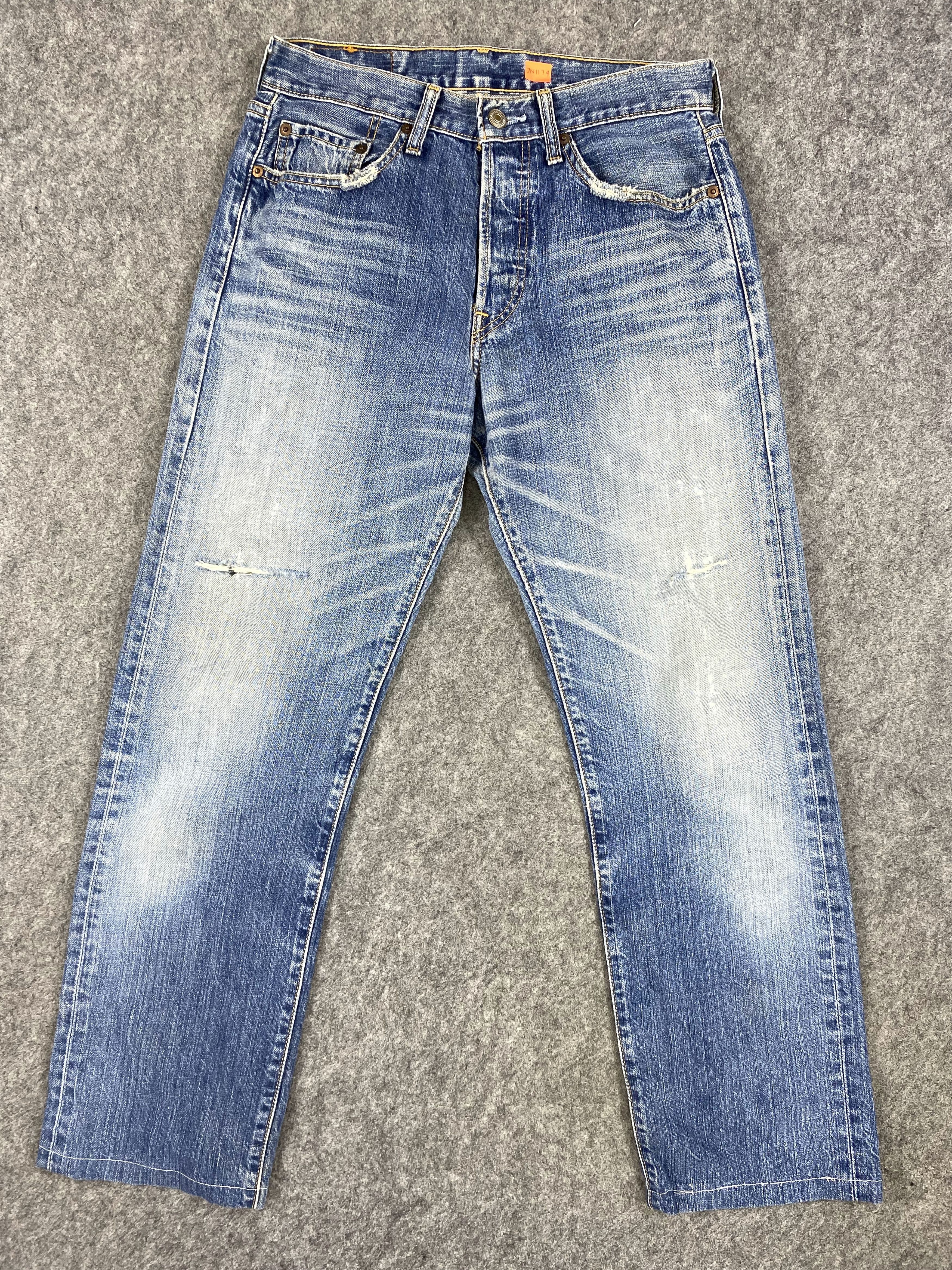 Levi's Blue Distressed Vintage Levi's 501 29x27.5 Denim -JN1174 Size US 29 - 1 Thumbnail