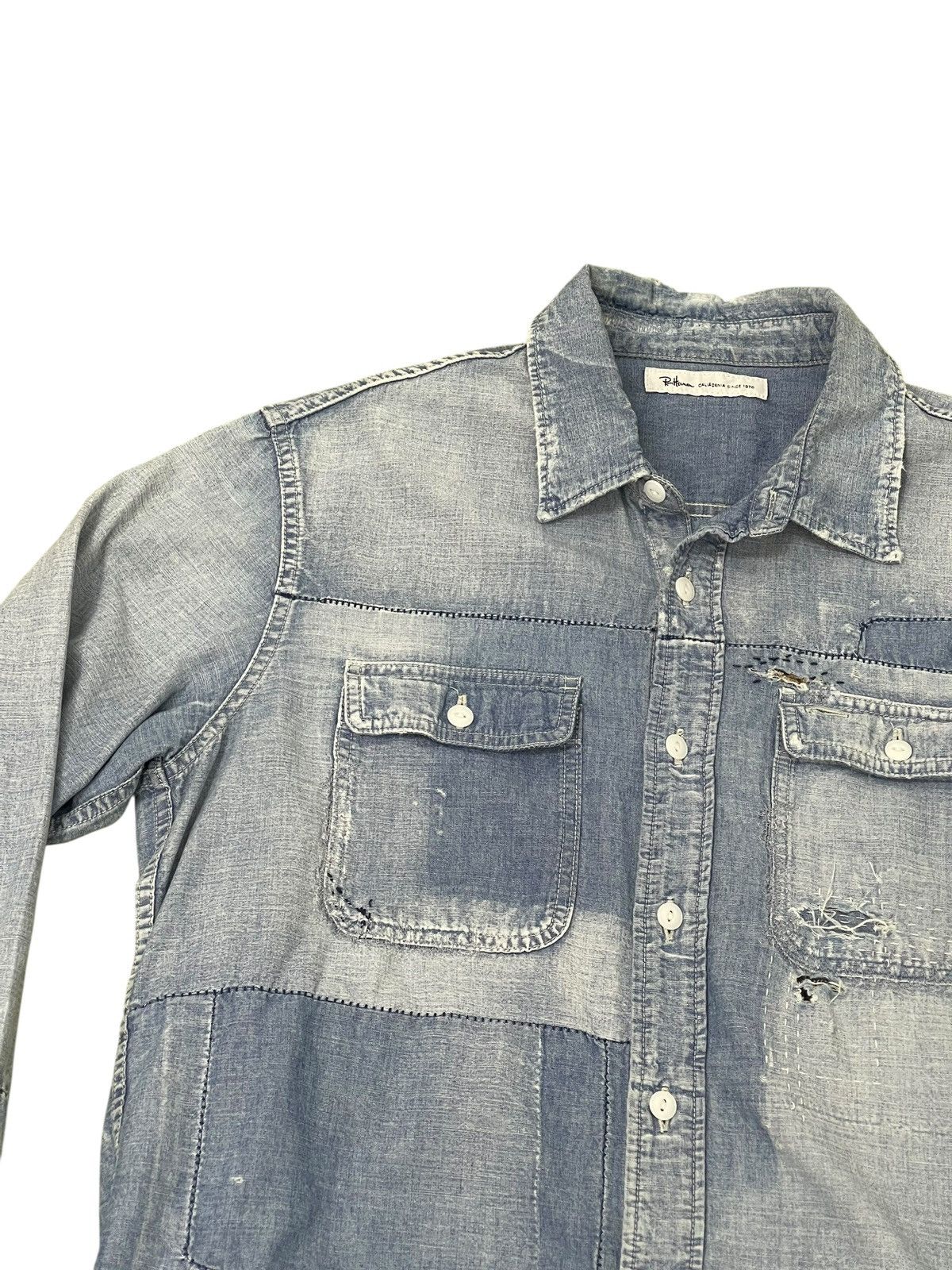 Ron Herman Sashiko Boro Shirt Ron Herman Japan Patchwork 6🟩8 Size US M / EU 48-50 / 2 - 7 Thumbnail
