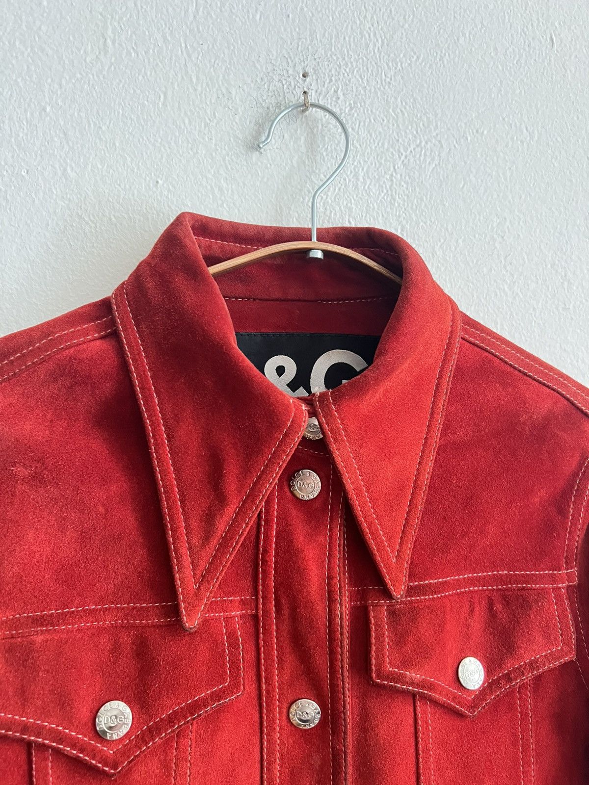Dolce & Gabbana Vintage Dolce & Gabbana suede button up jacket Size L / US 10 / IT 46 - 2 Thumbnail