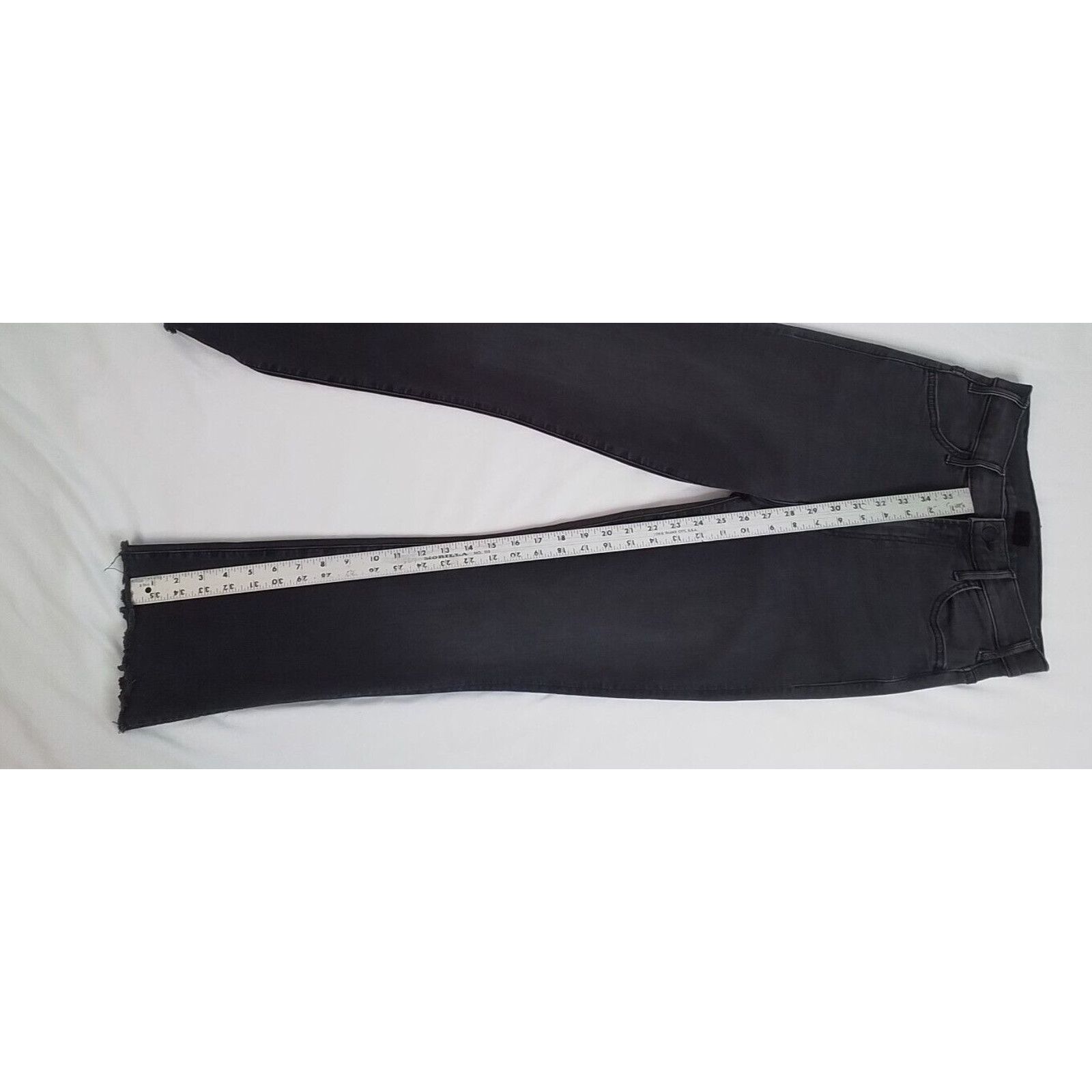 MOTHER Mother Denim Jeans Women's 25 Black The Hutsler Ankle Fray Size 25" / US 0 / IT 36 - 12 Thumbnail