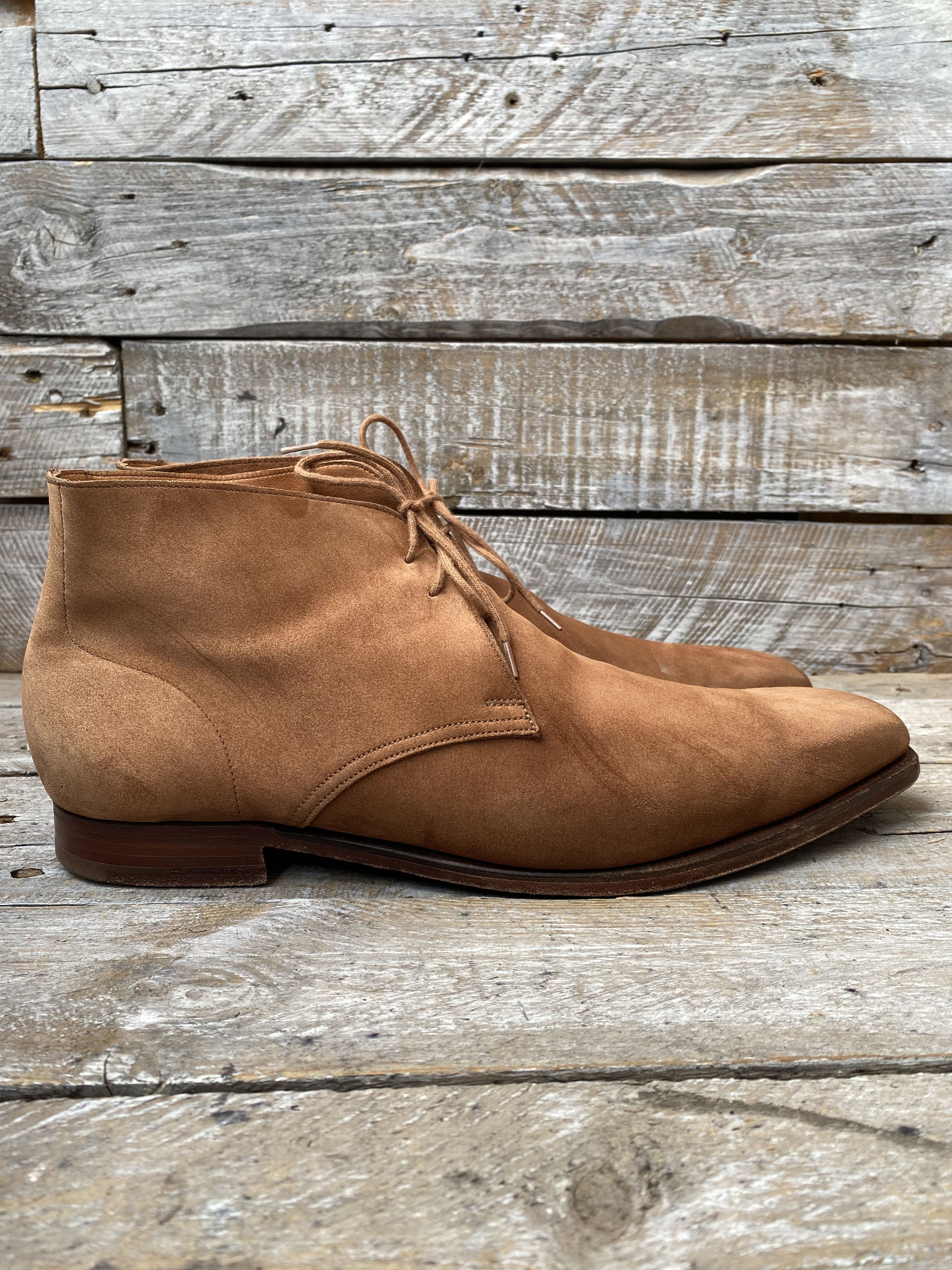 Crockett & Jones Crockett and jones chukka brown suede leather boots uk10E Size US 11 / EU 44 - 8 Thumbnail
